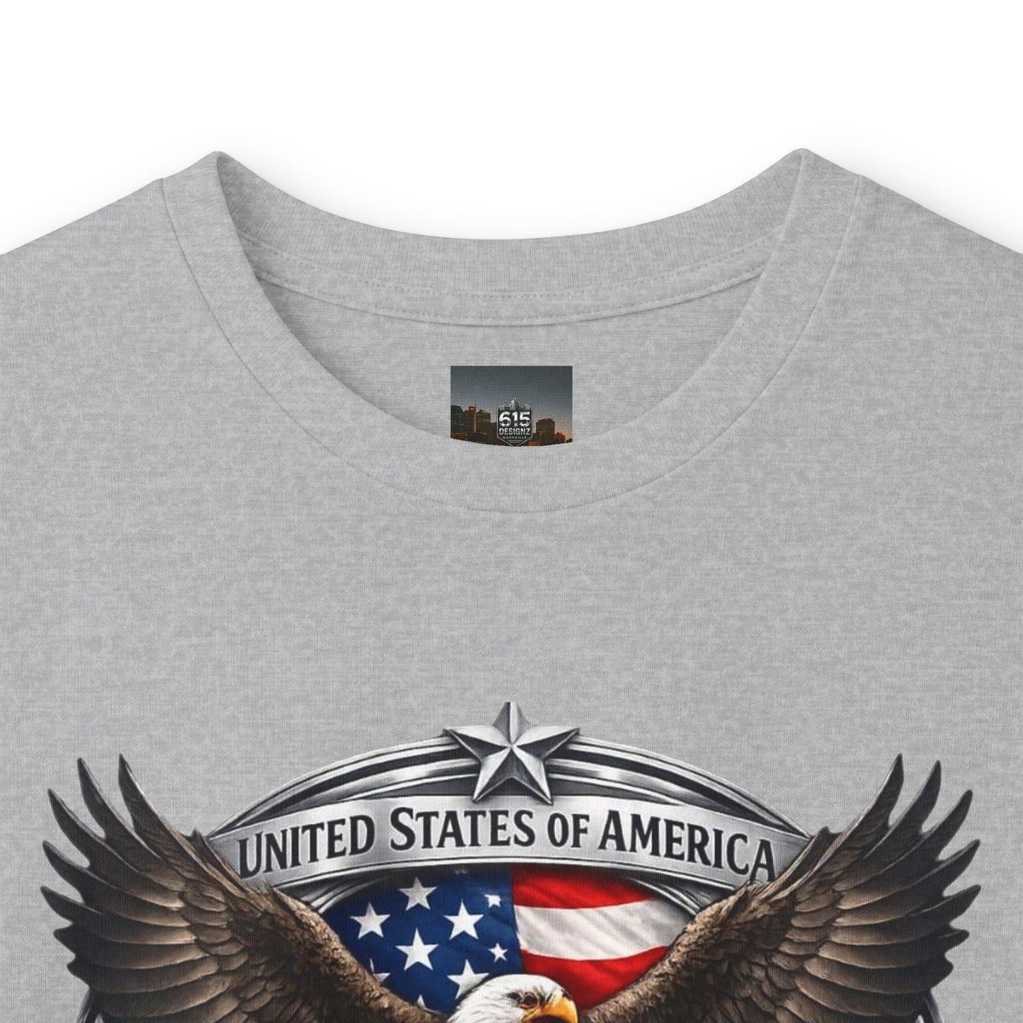 #250 Patriotic Bald Eagle 250 United States Emblem Long Sleeve Tee