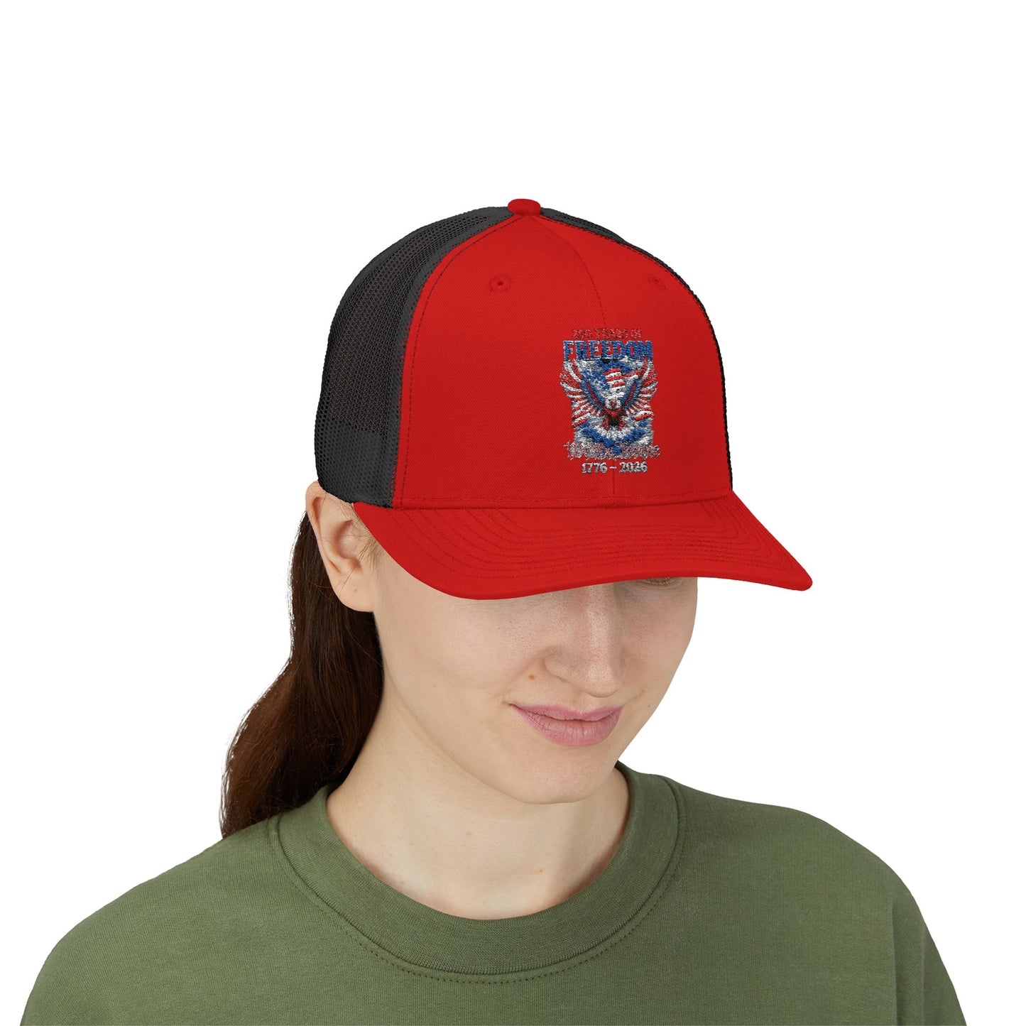 #250 250 Years of Freedom 1776–2026 Eagle Snapback Trucker Cap