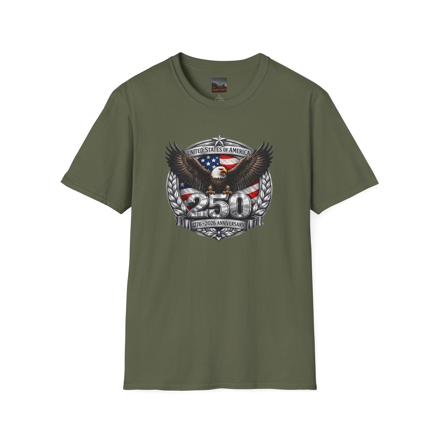 #250 Patriotic Bald Eagle 250 United States Emblem T-Shirt