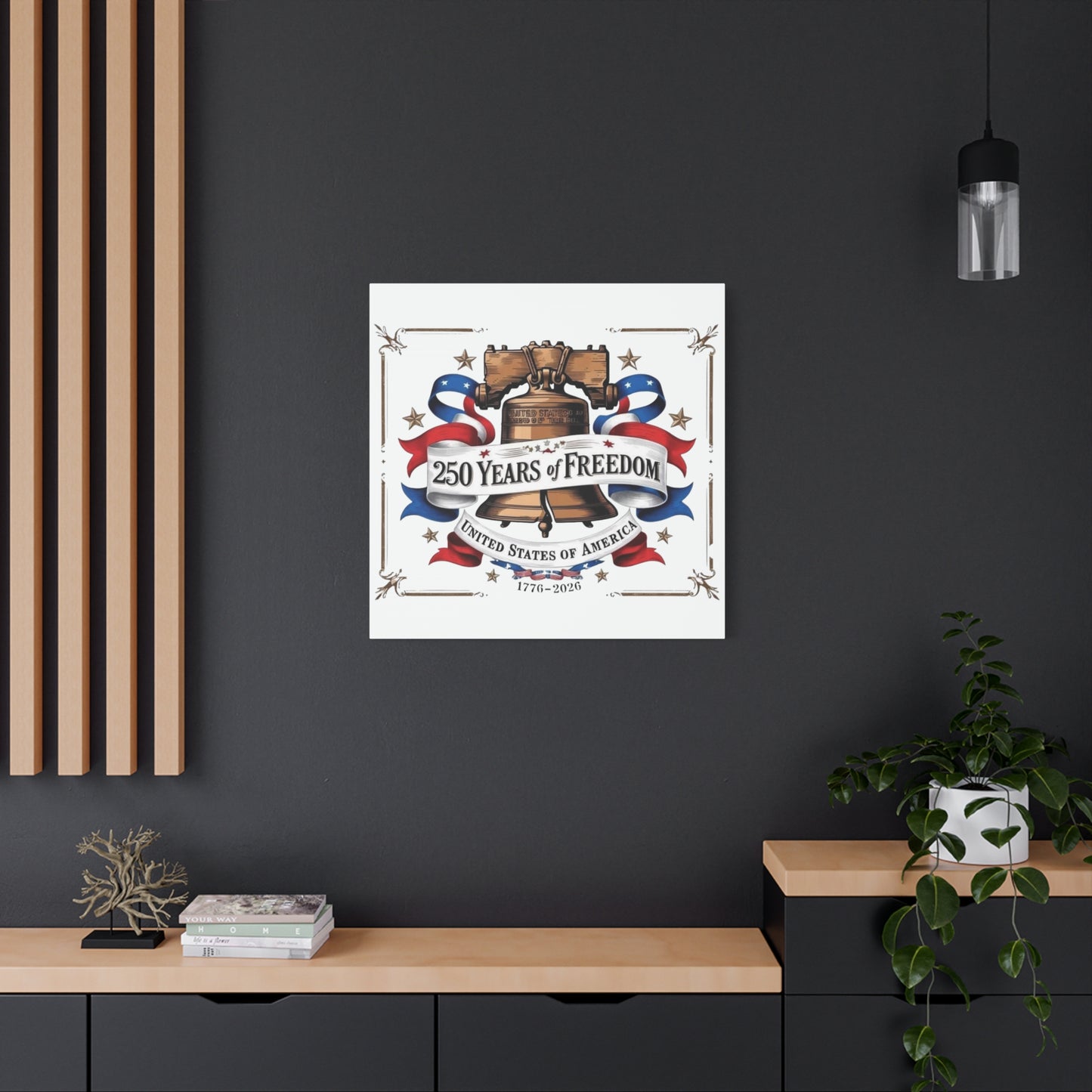 #250 250 Years of Freedom Liberty Bell Matte Canvas Wall Art