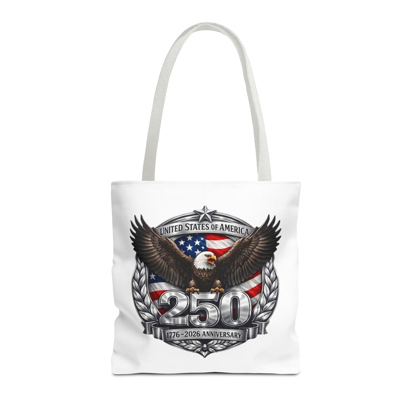 #250 Patriotic Bald Eagle 250 United States Emblem Tote Bag