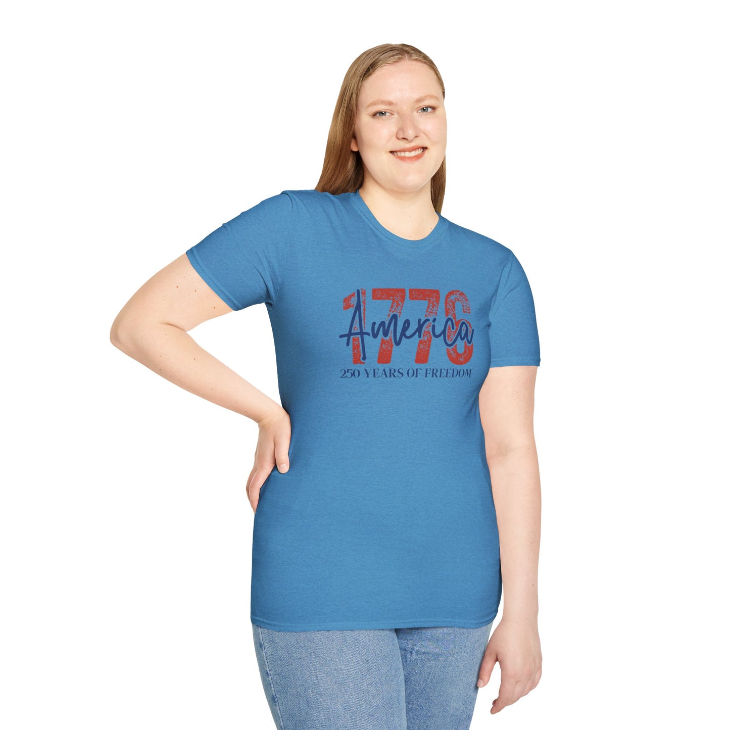 #250 1776 America: 250 Years of Freedom' Patriotic Independence Day Soft-Style Tee