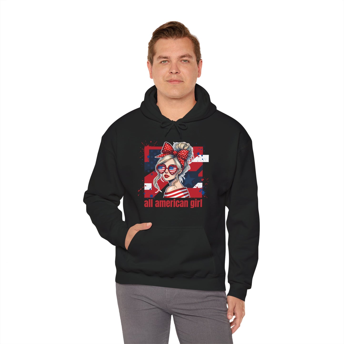 #250 All American Girl Patriotic Hoodie