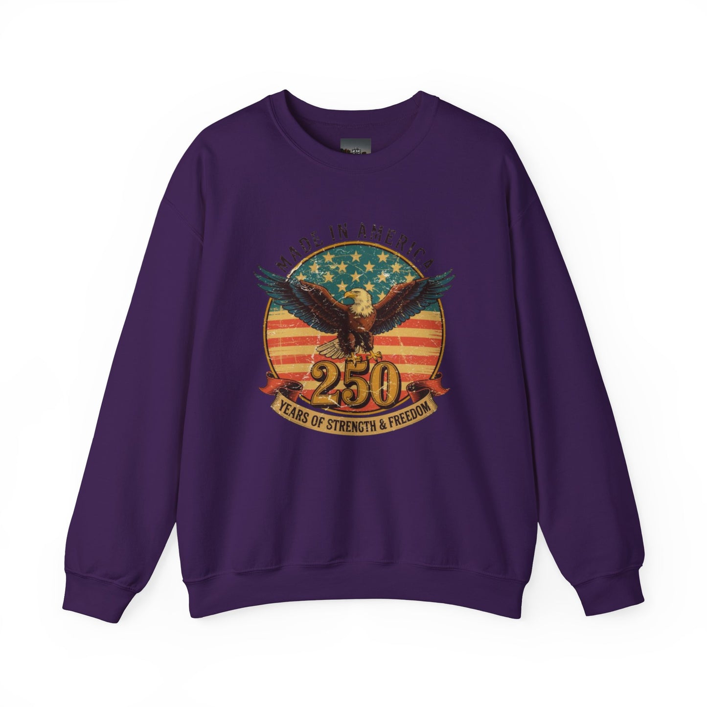 #250 Made in America Eagle 250th Anniversary Patriotic Crewneck Sweatshirt