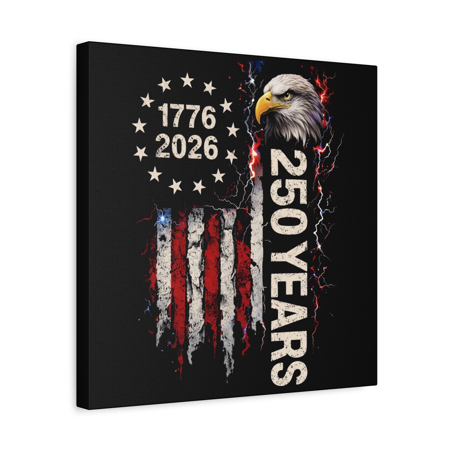 #250 1776-2026 250 Years USA Bicentennial Eagle Matte Canvas Wall Art