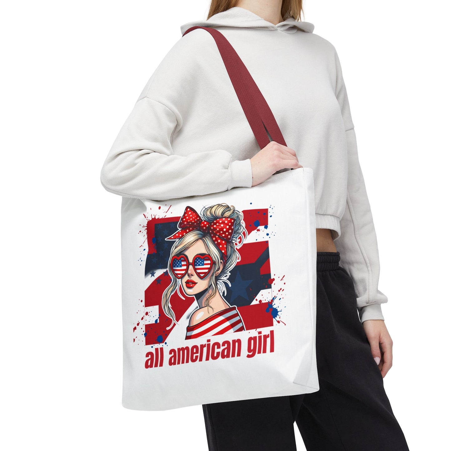 #250 All American Girl Patriotic Tote Bag