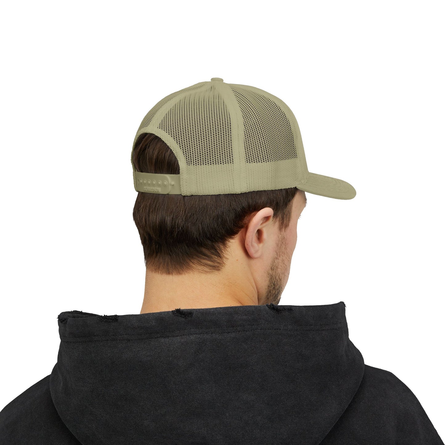 Pick Jesus Guitar Pick Snapback Trucker Cap Christian Guitar Pick Design (Romans 10:13)