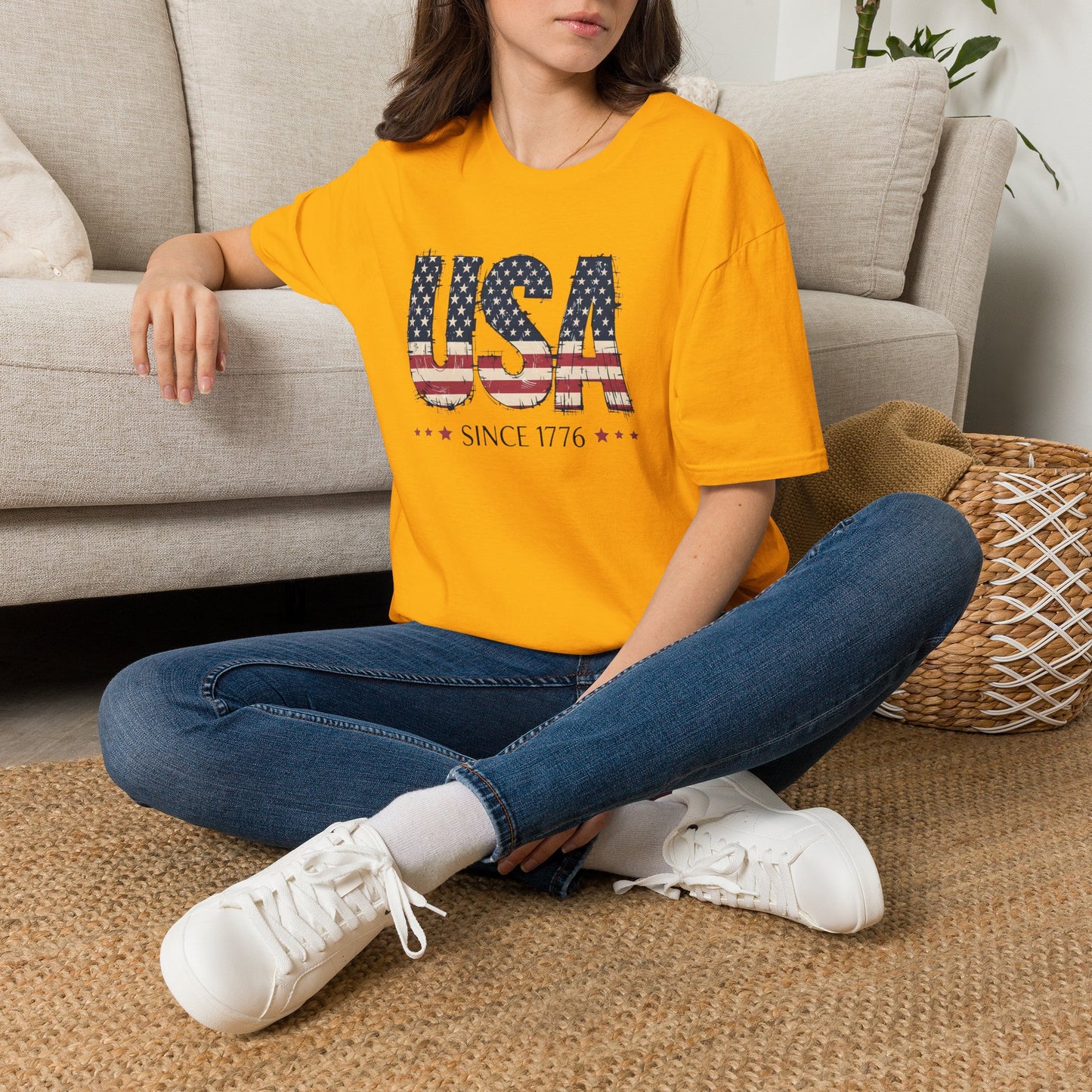 #250 USA Flag "USA Since 1776" Patriotic T-Shirt