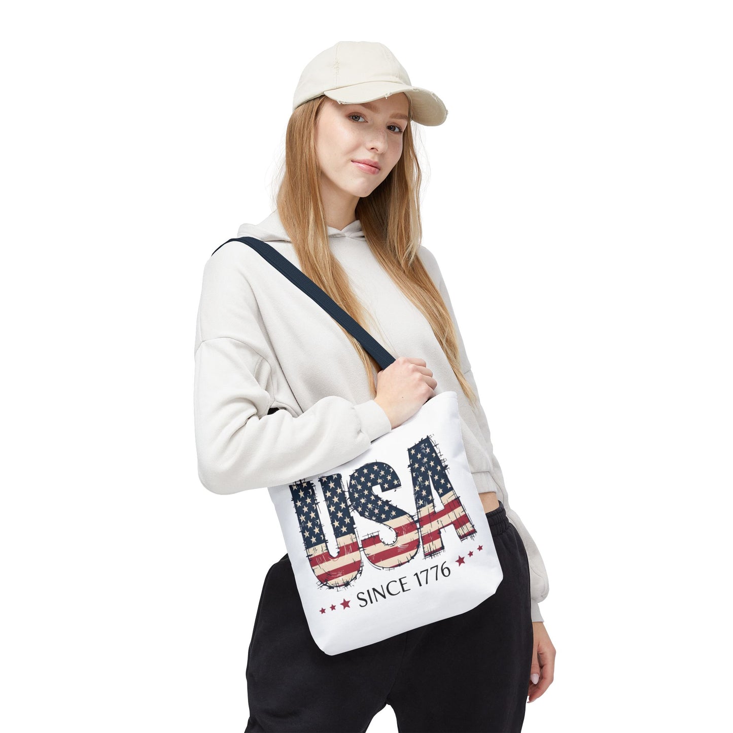#250 USA Flag "USA Since 1776" Patriotic Tote Bag