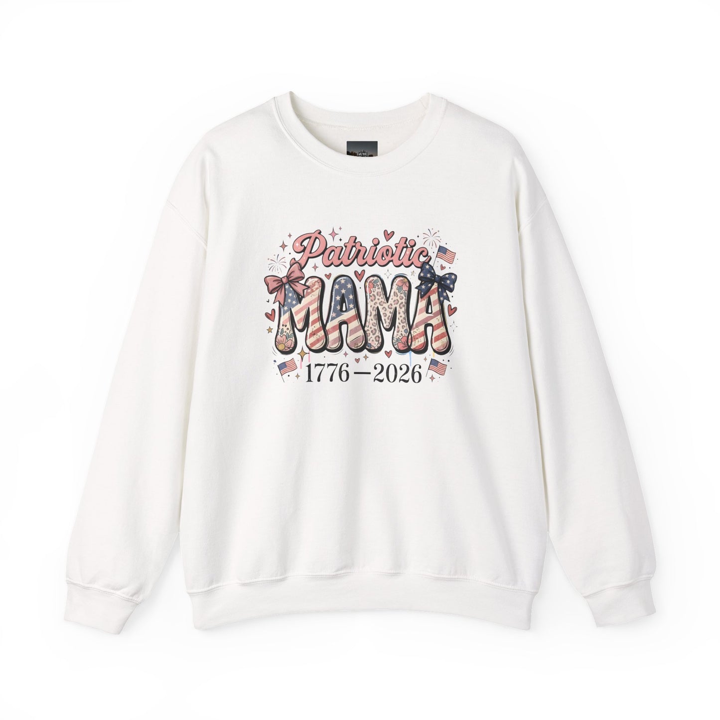 #250 Patriotic Mama 1776–2026 American Flag Sweatshirt