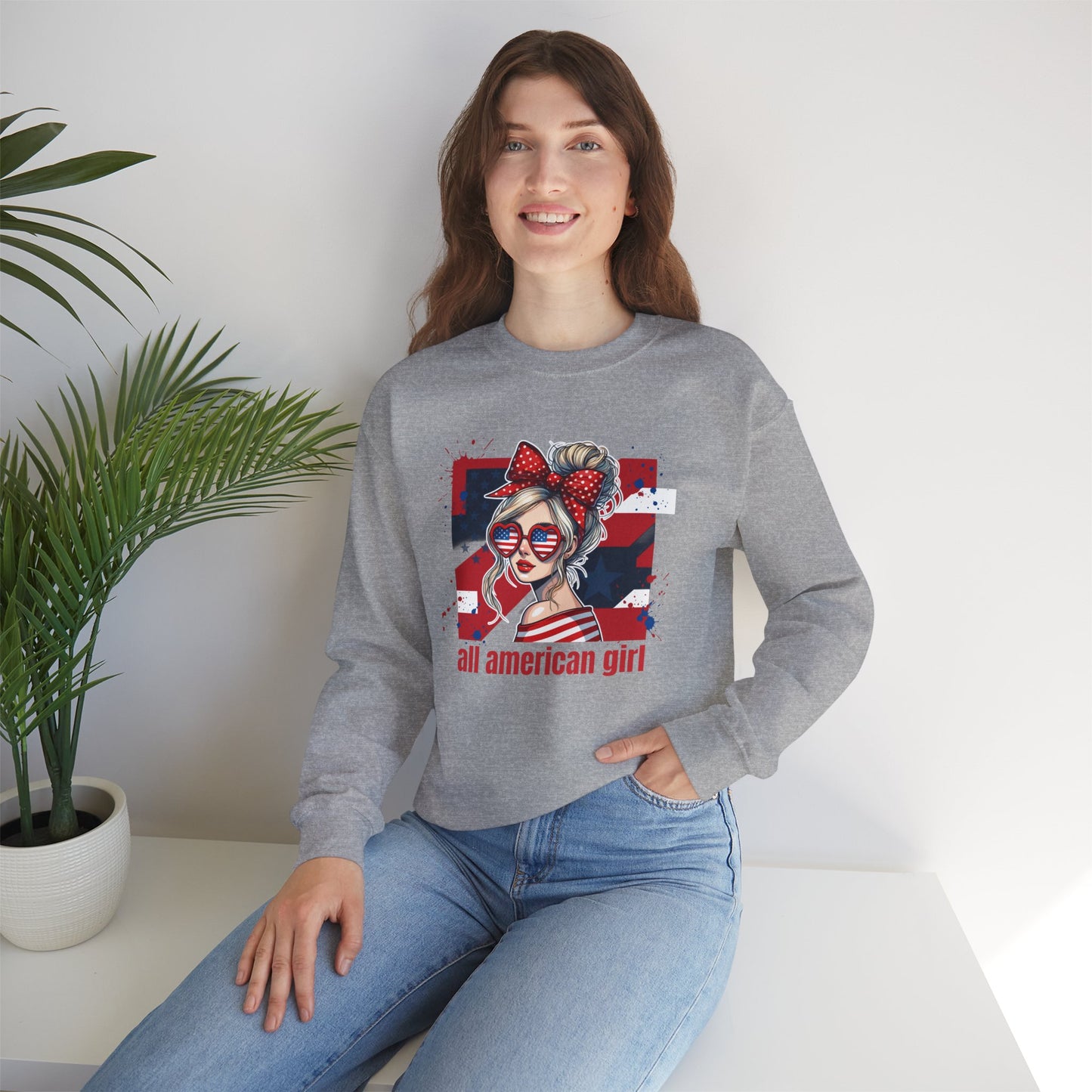 #250 All American Girl Patriotic Sweatshirt