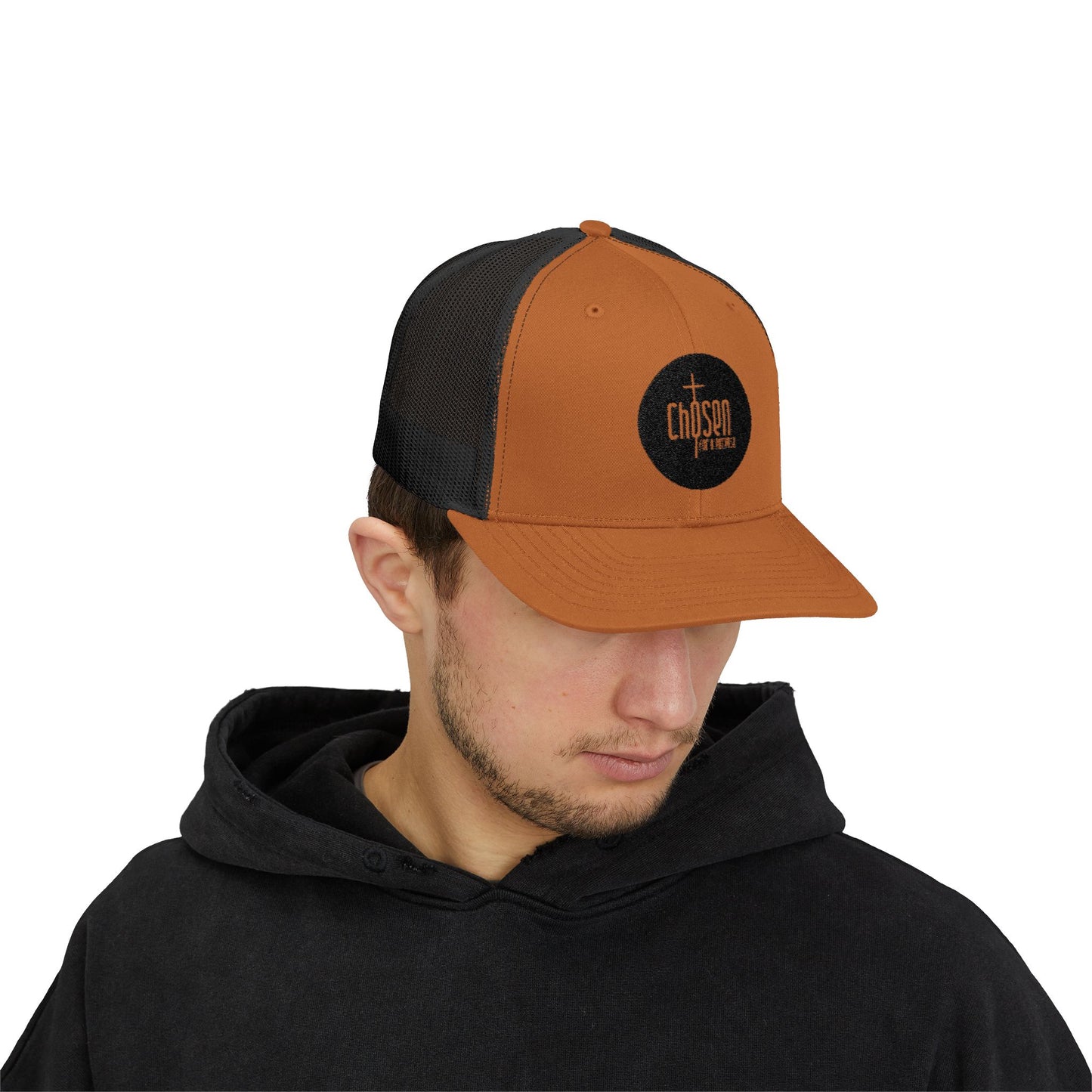 Chosen for a Purpose Trucker Cap — Embroidered Christian Snapback Hat