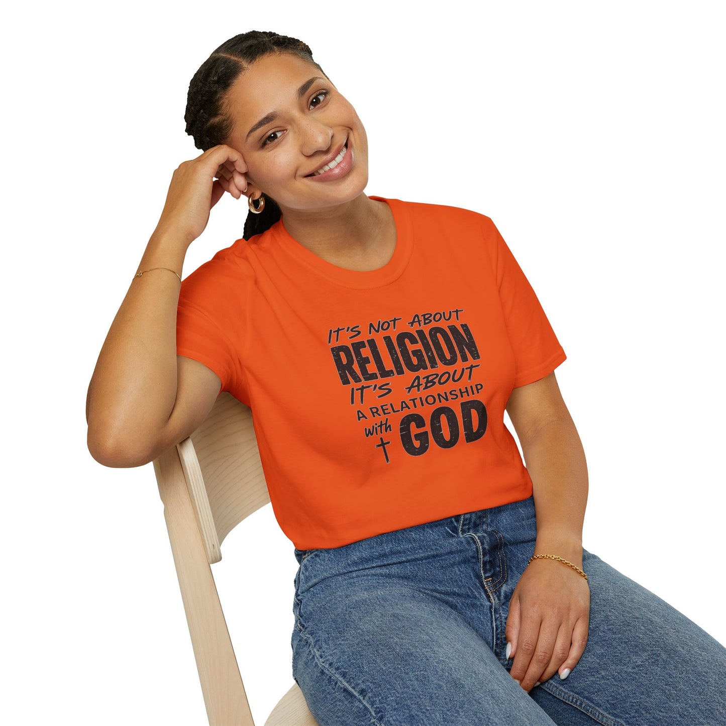 It's Not About Religion, It's About a Relationship with God - Christian Message T-Shirt