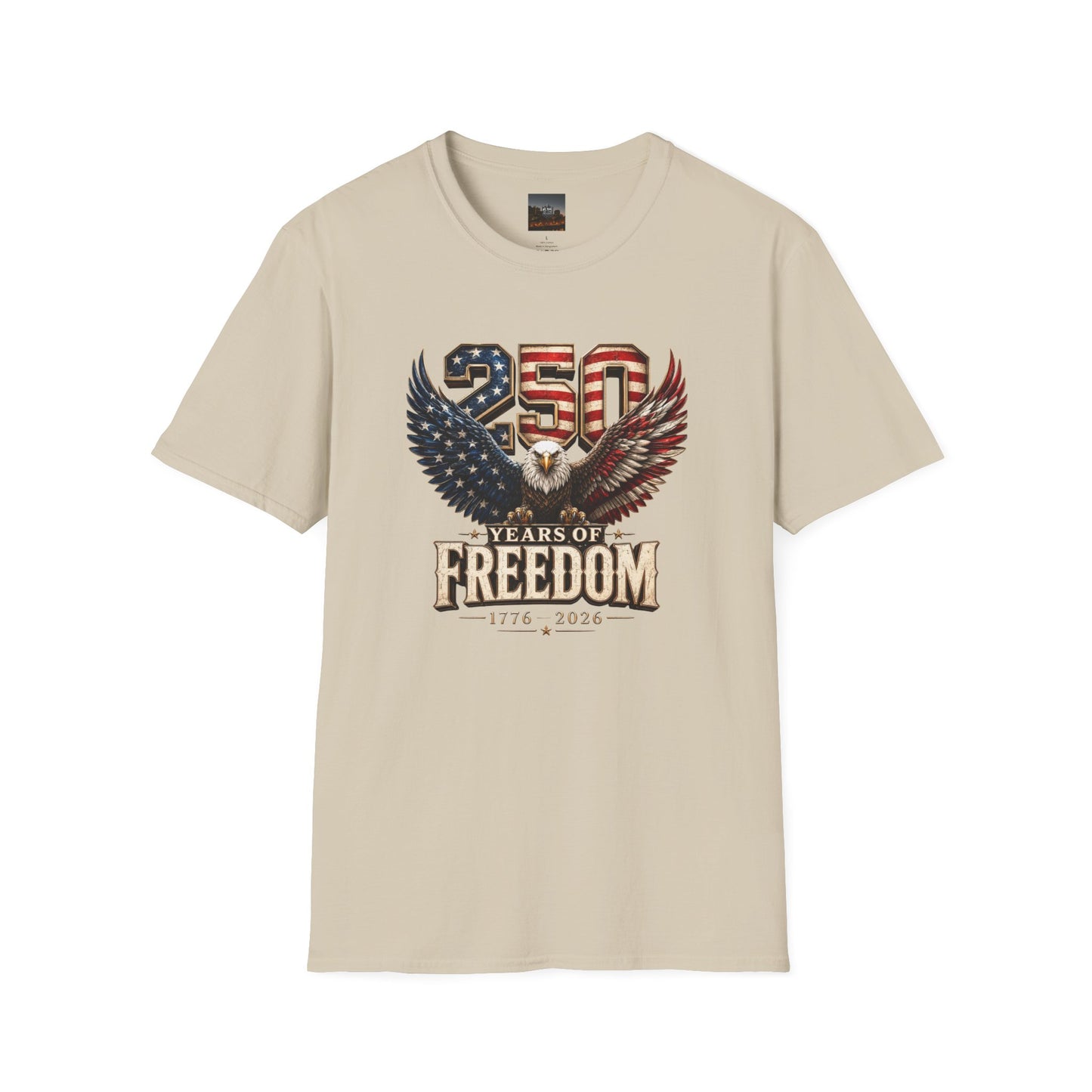 #250 250 Years of Freedom Eagle Patriotic American Flag Anniversary (1776–2026) T-Shirt
