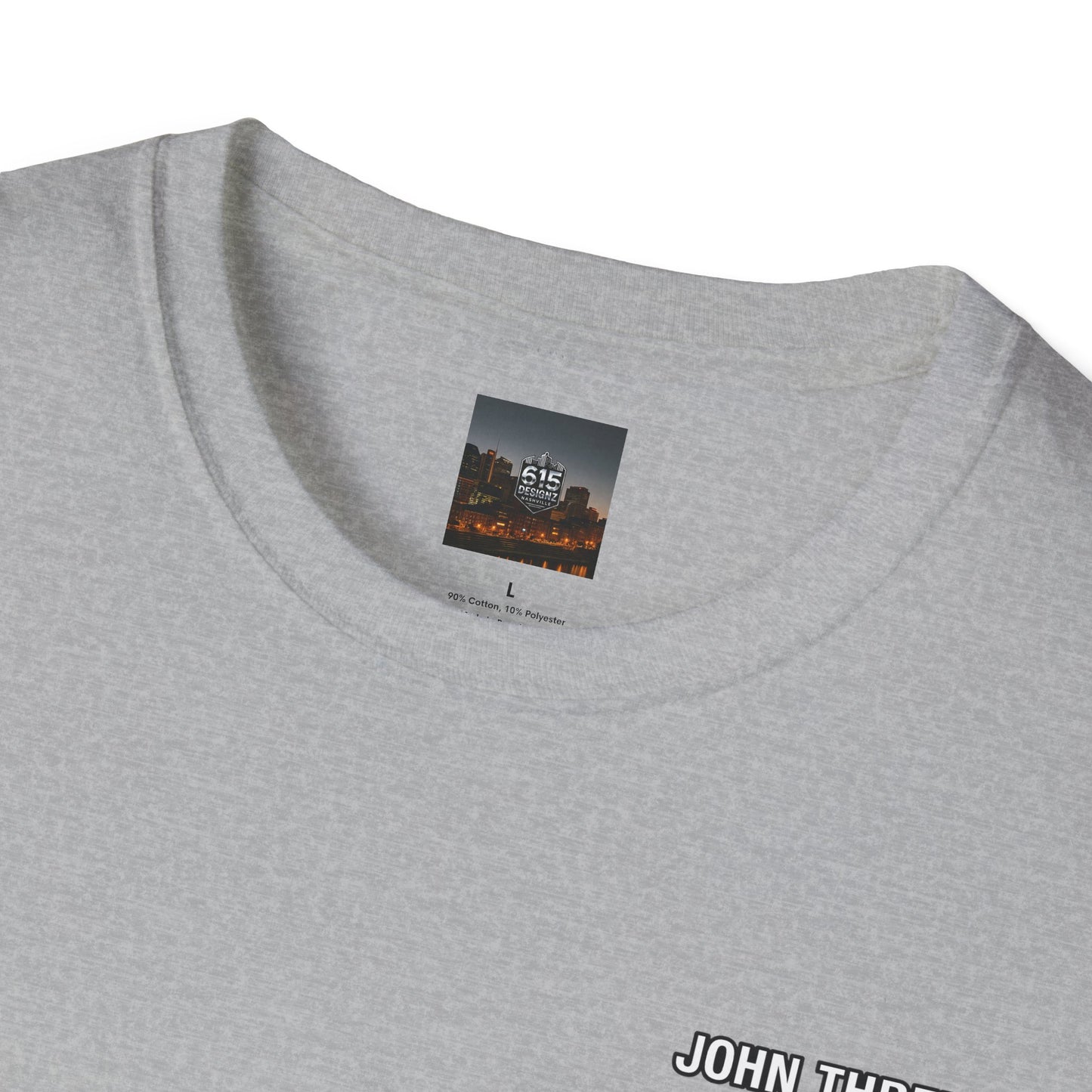 John Three 16 Chest and Back Jersey Print with Scripture Tee