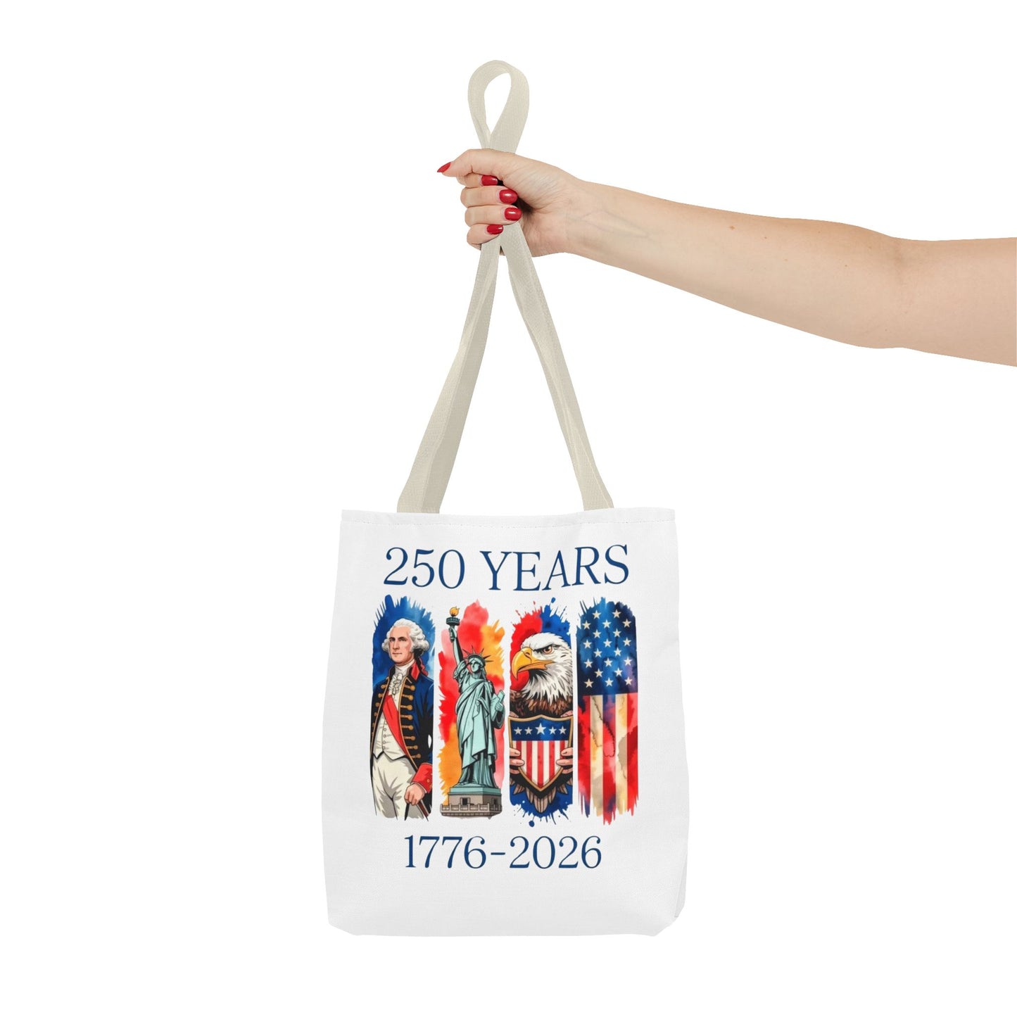 #250 250 Years American History Celebration 1776–2026 Patriotic Tote Bag