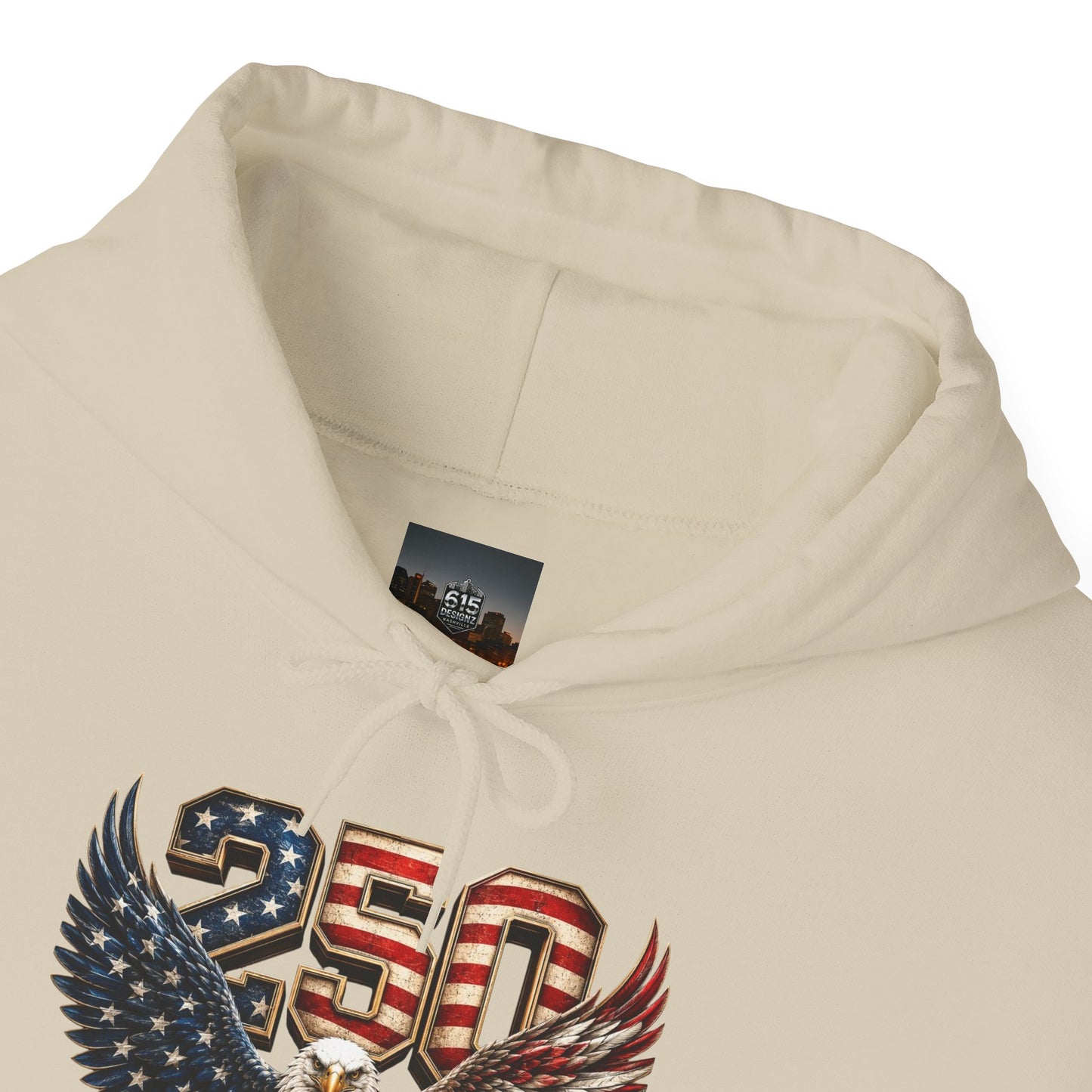 #250 250 Years of Freedom Eagle Patriotic American Flag Anniversary (1776–2026) Patriotic Hoodie