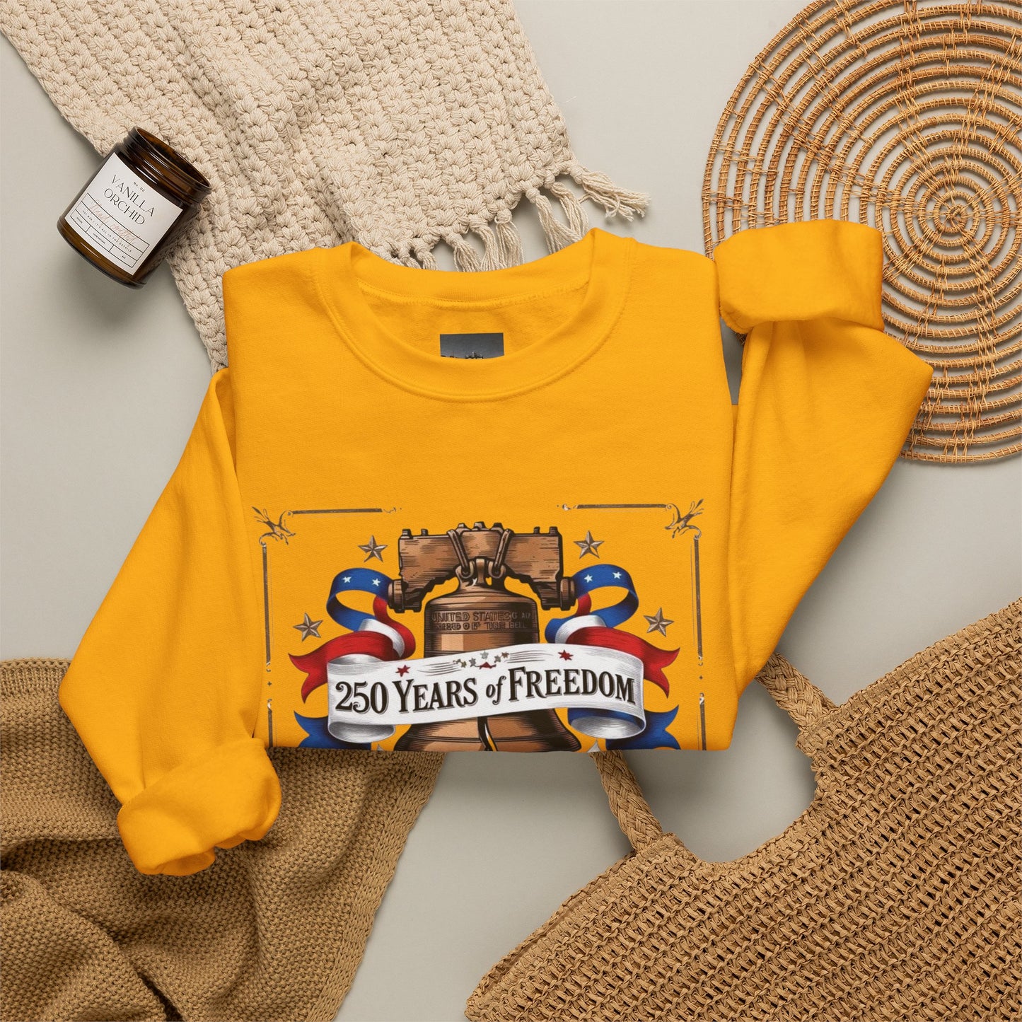 #250 250 Years of Freedom Liberty Bell Crewneck Sweatshirt
