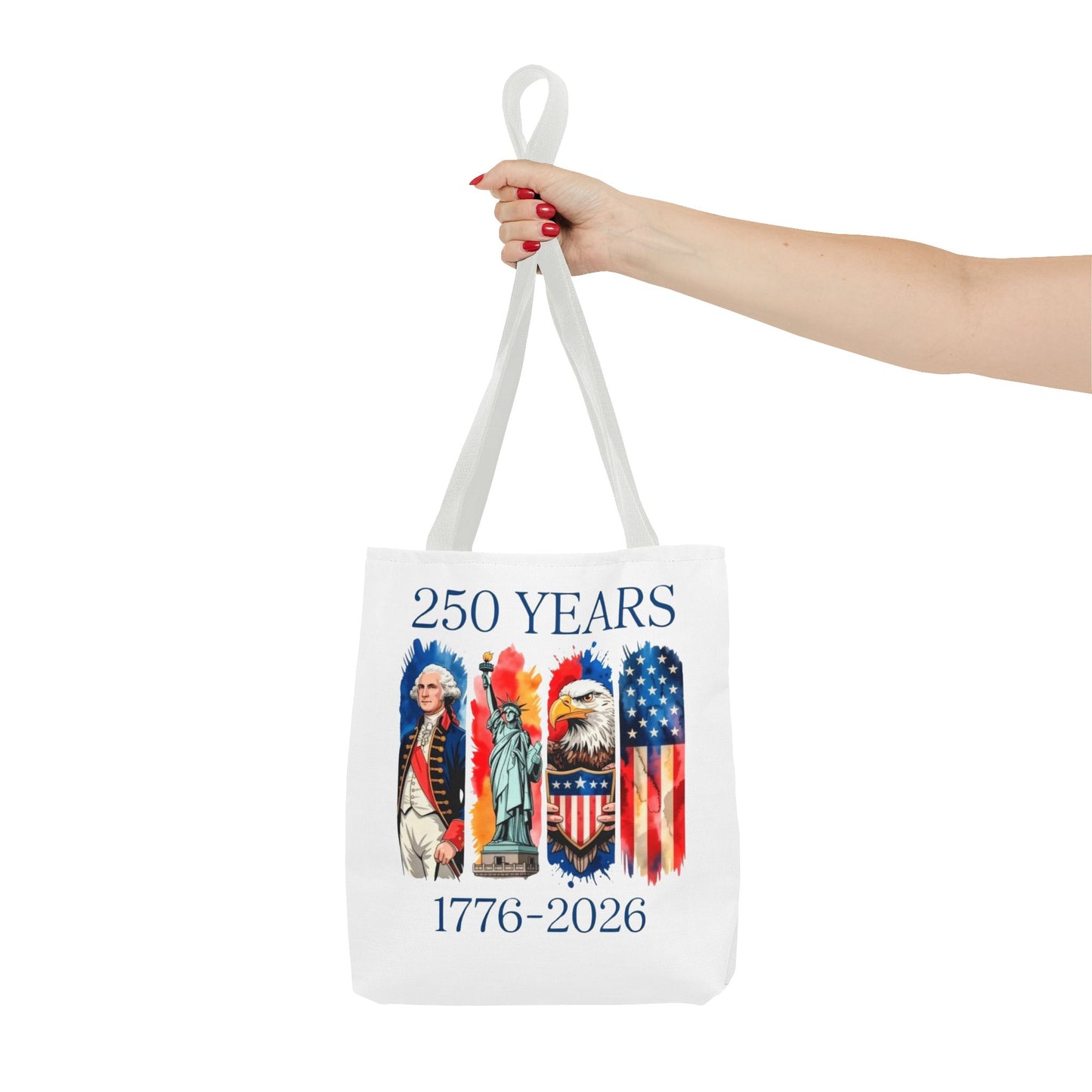 #250 250 Years American History Celebration 1776–2026 Patriotic Tote Bag