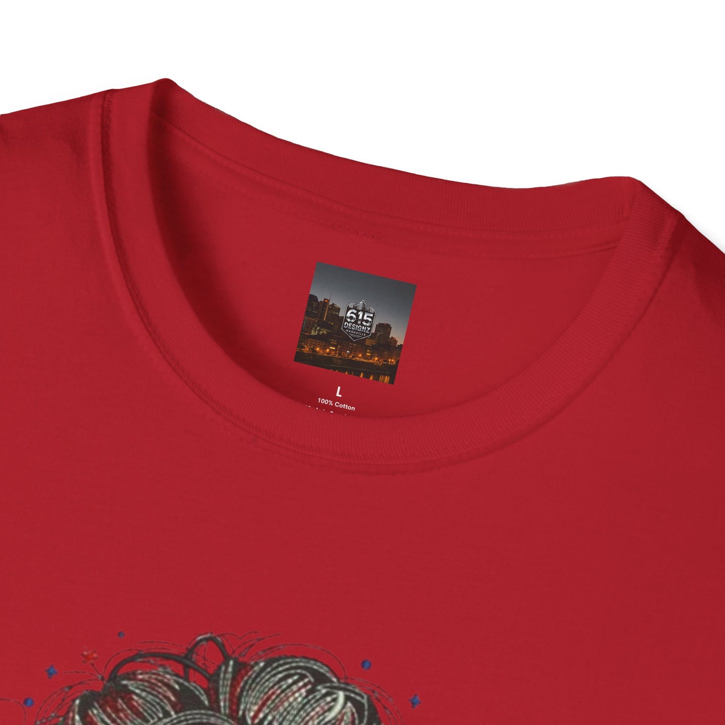 #250 "All American Girl" Patriotic Messy Bun T-Shirt