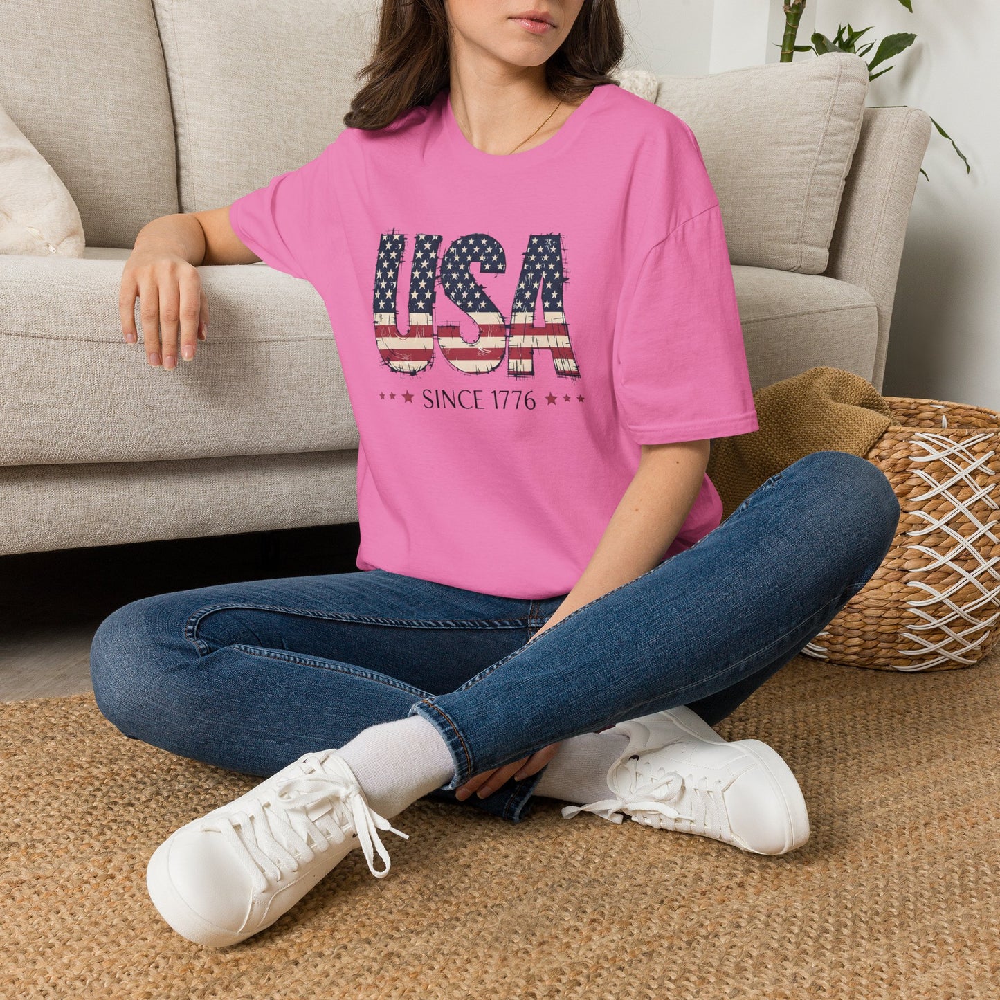 #250 USA Flag "USA Since 1776" Patriotic T-Shirt