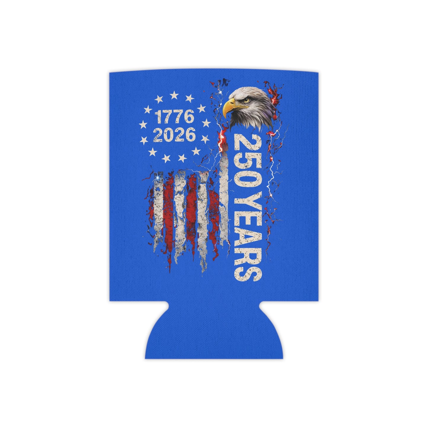 #250 1776-2026 250 Years USA Bicentennial Eagle Can Cooler - Beverage Koozie