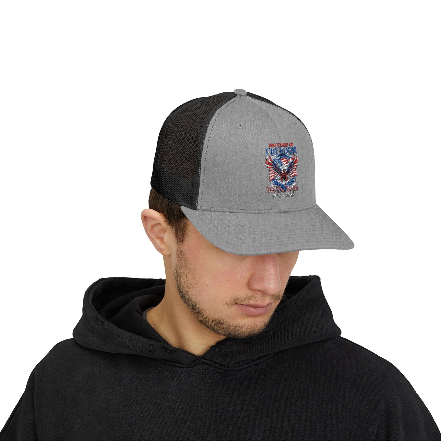 #250 250 Years of Freedom 1776–2026 Eagle Snapback Trucker Cap