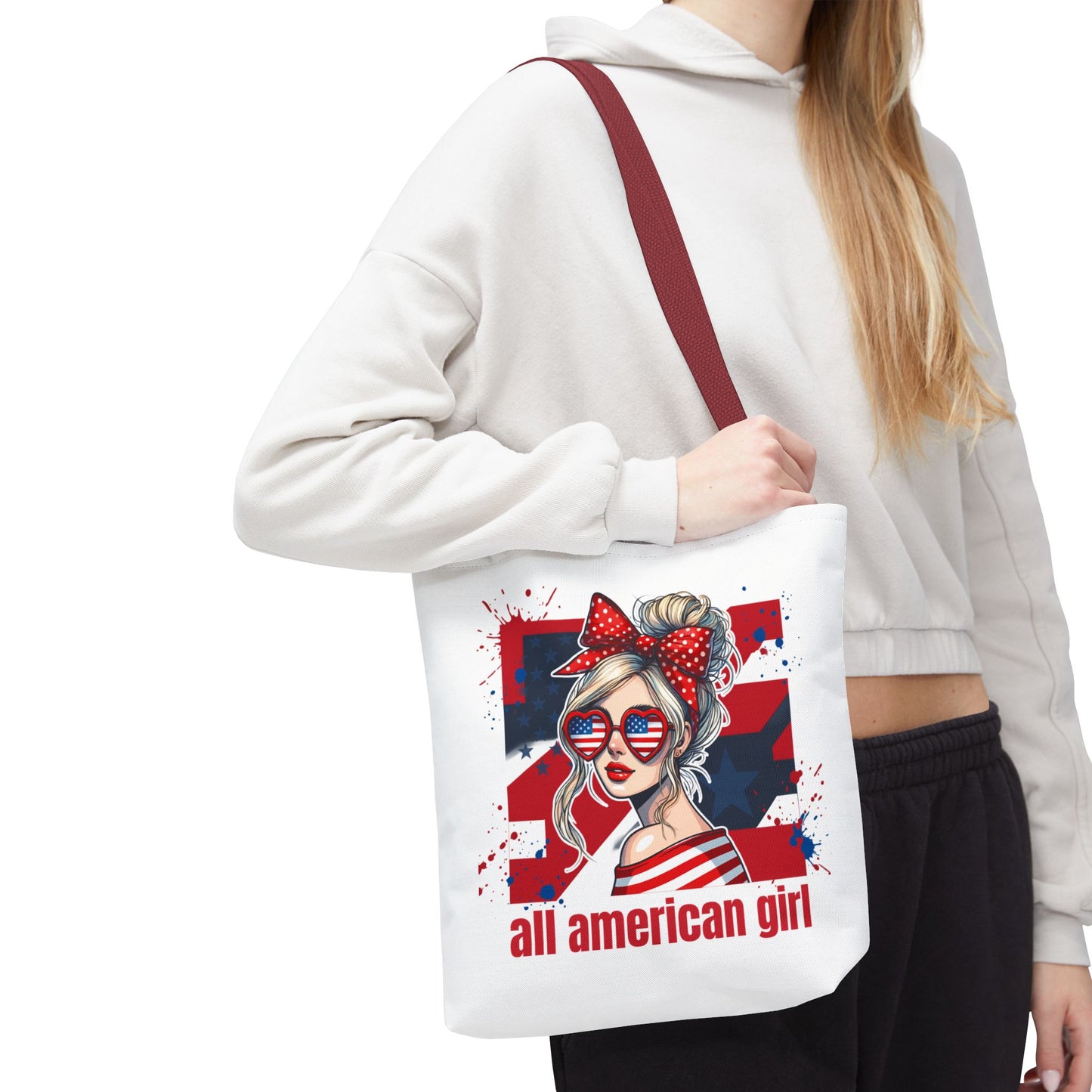 #250 All American Girl Patriotic Tote Bag