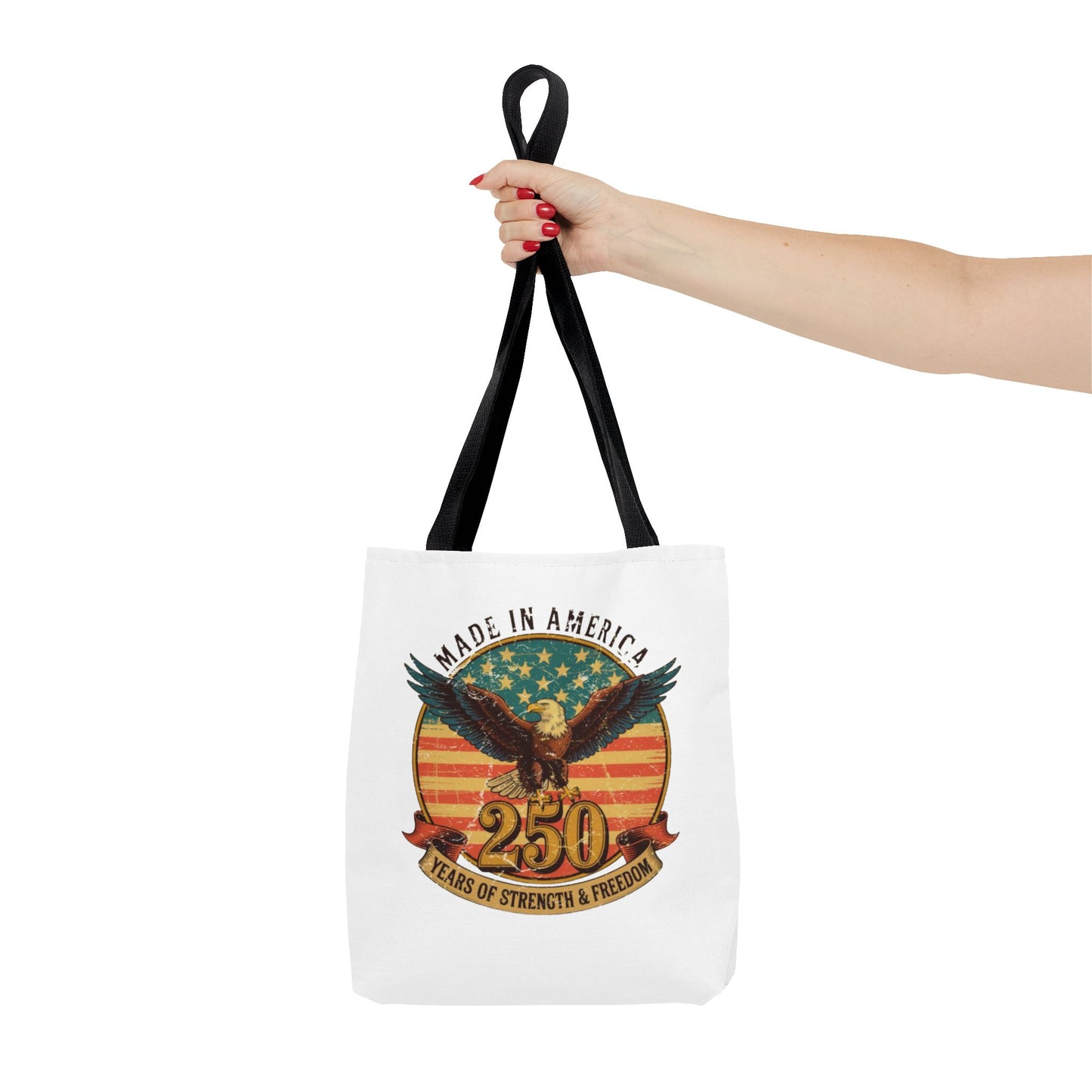 #250 Made in America Eagle 250th Anniversary Patriotic Tote Bag