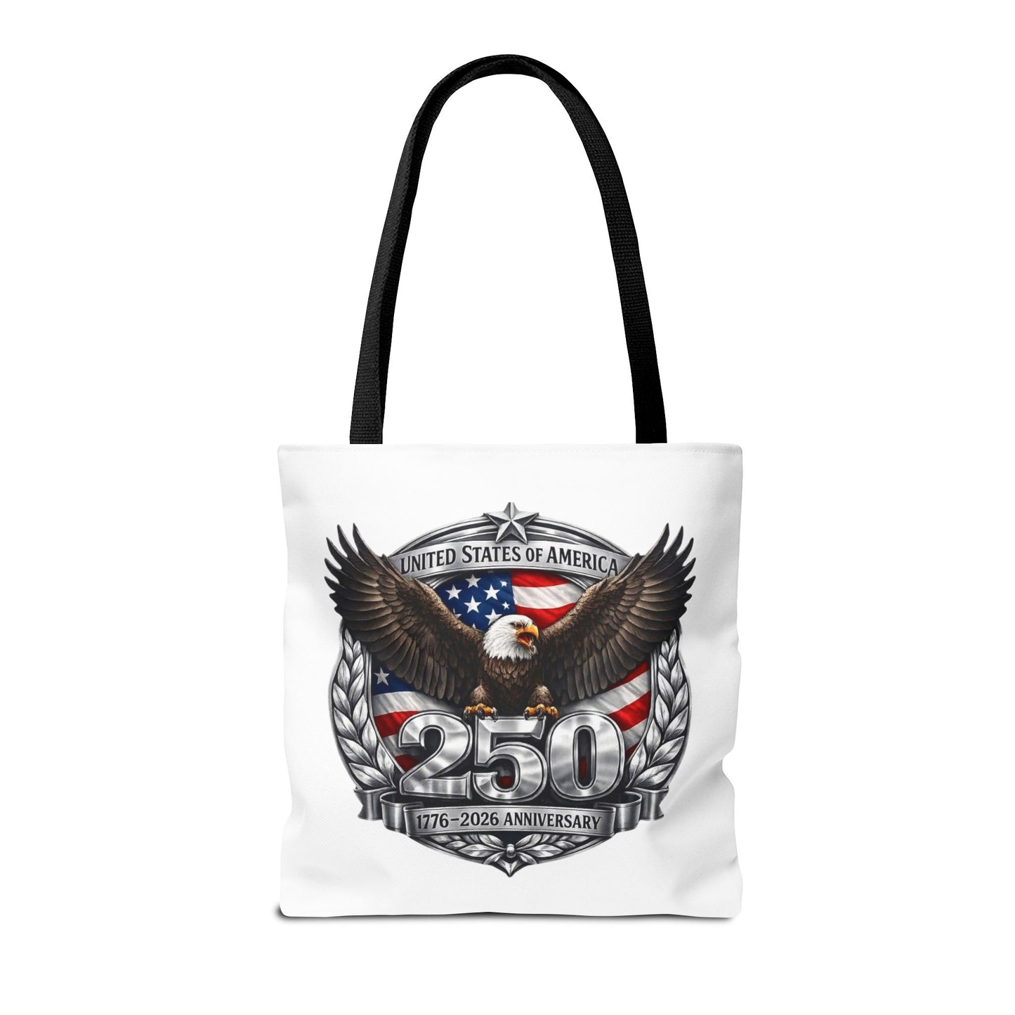 #250 Patriotic Bald Eagle 250 United States Emblem Tote Bag