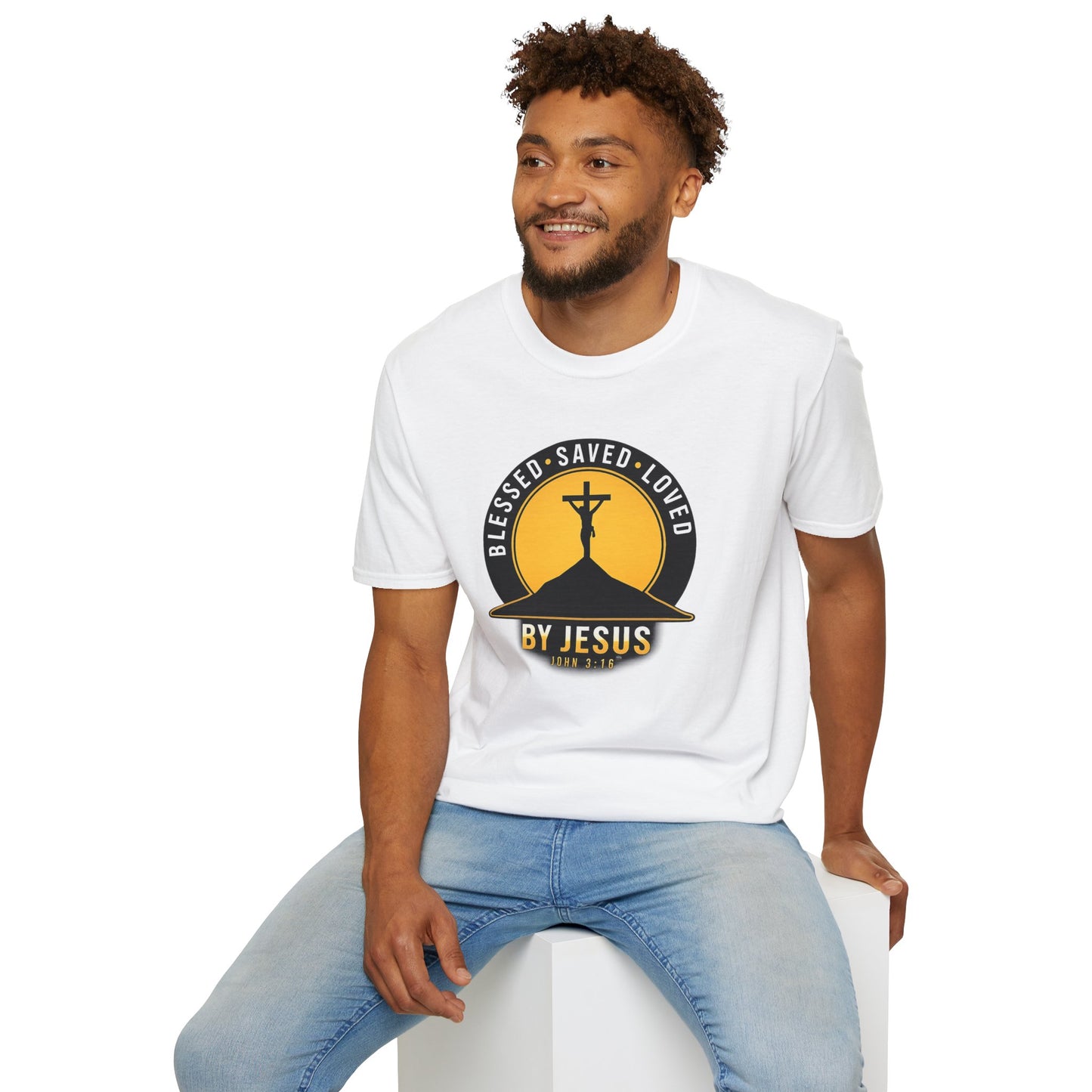Blessed • Saved • Loved by Jesus T-Shirt — Christian Faith Tee