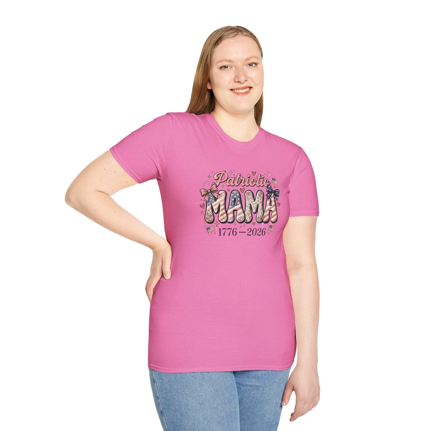 #250 Patriotic Mama 1776–2026 American Flag T-Shirt