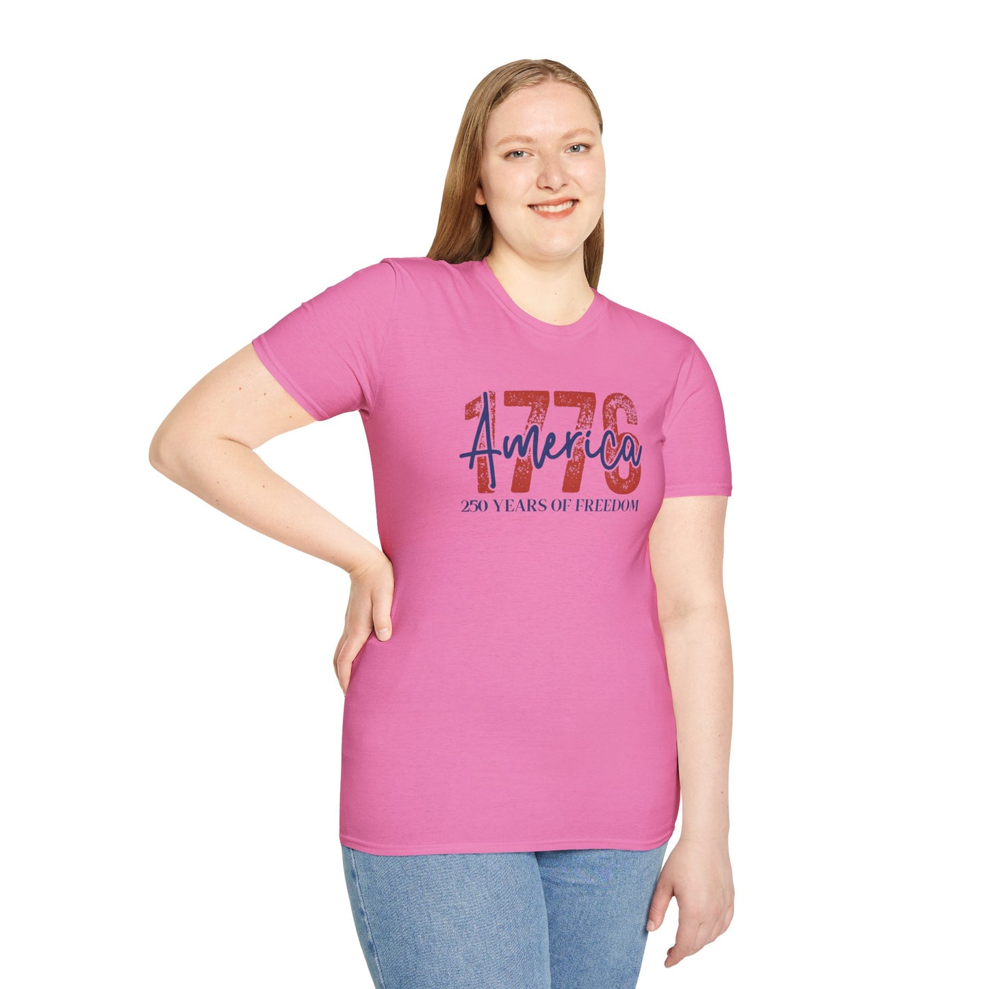 #250 1776 America: 250 Years of Freedom' Patriotic Independence Day Soft-Style Tee