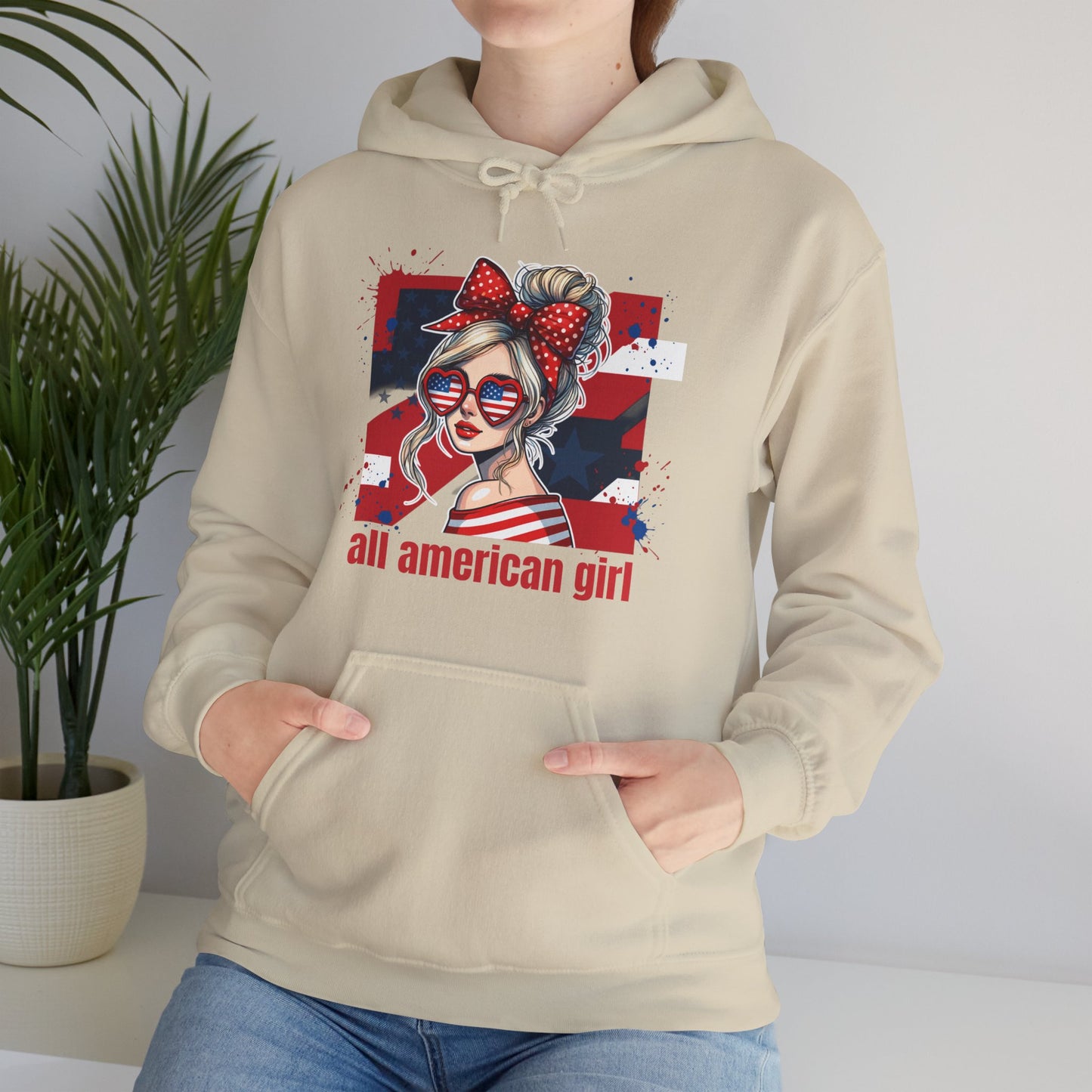 #250 All American Girl Patriotic Hoodie