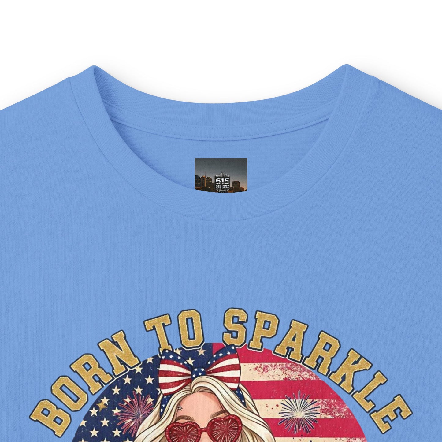 #250 "Born to Sparkle Since 1776" Patriotic Long Sleeve Tee