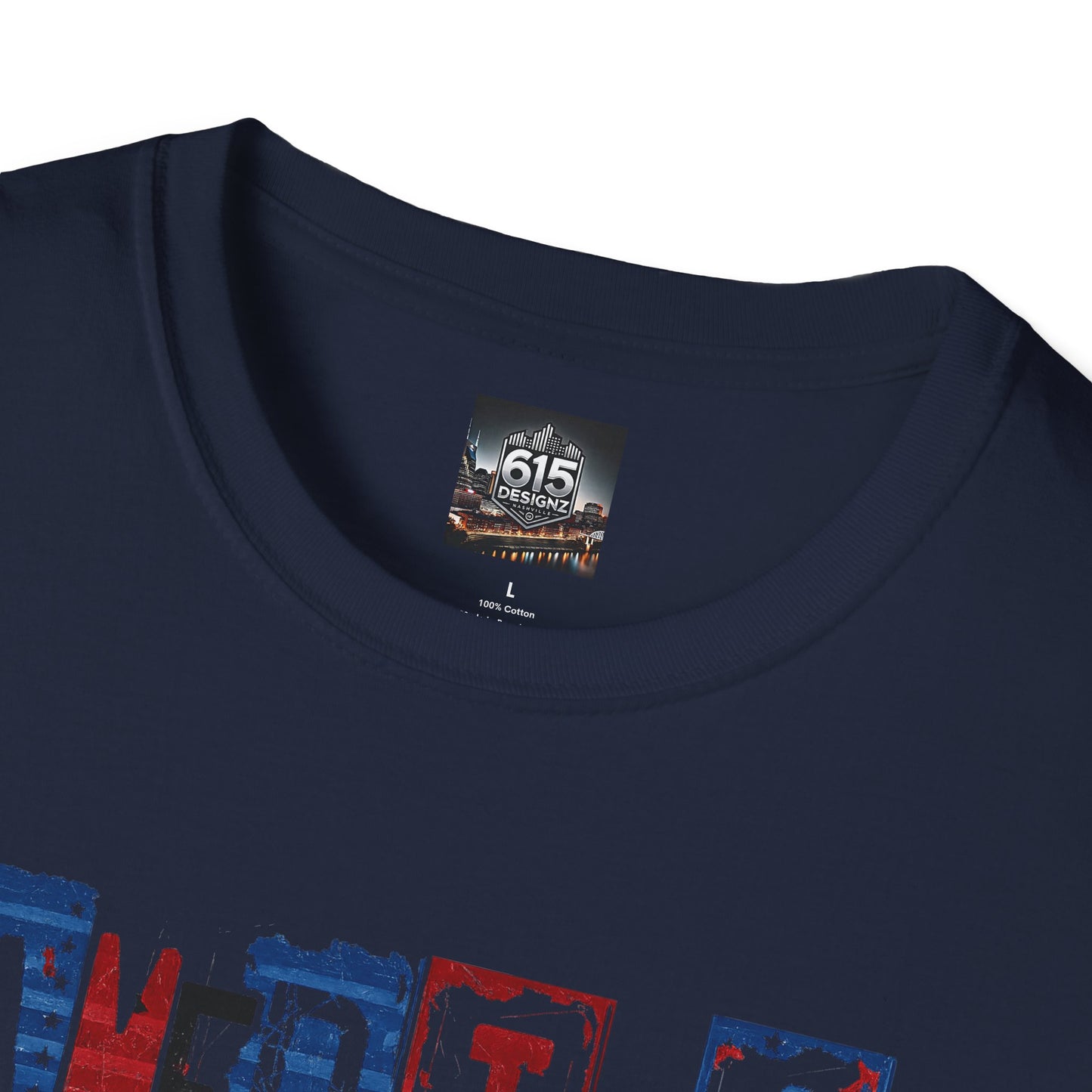 #250 America Retro Block Text Patriotic T-Shirt