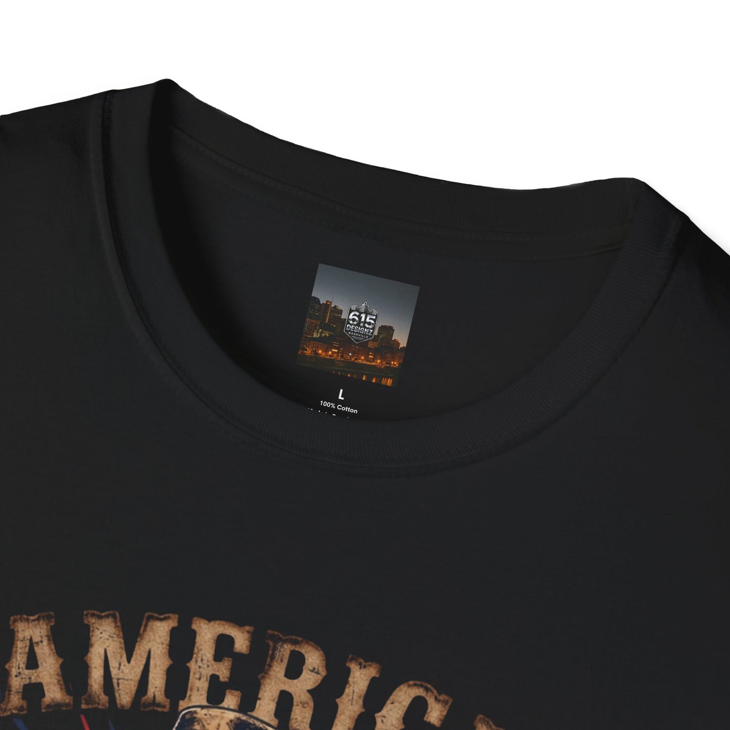 #250 America 250 Strong Patriotic Bull with American Flag T-Shirt