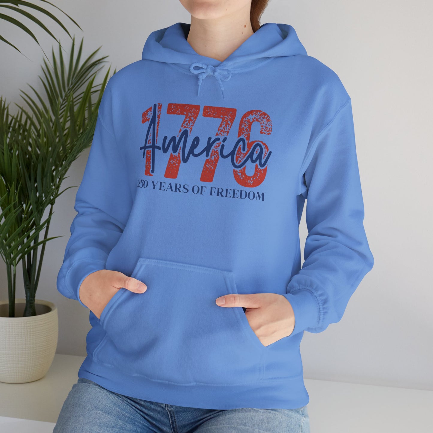 #250 1776 America: 250 Years of Freedom' Patriotic Independence Day Hoodie