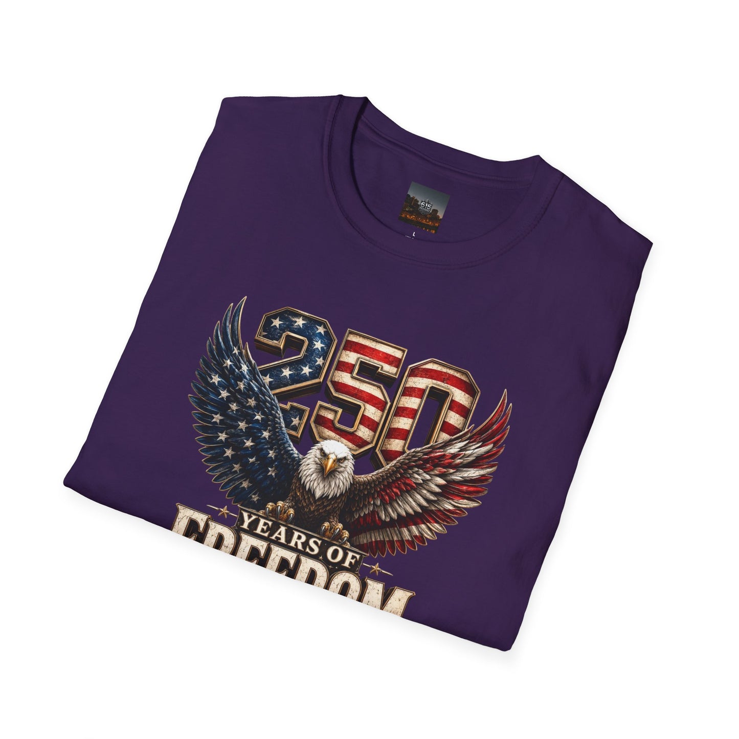 #250 250 Years of Freedom Eagle Patriotic American Flag Anniversary (1776–2026) T-Shirt