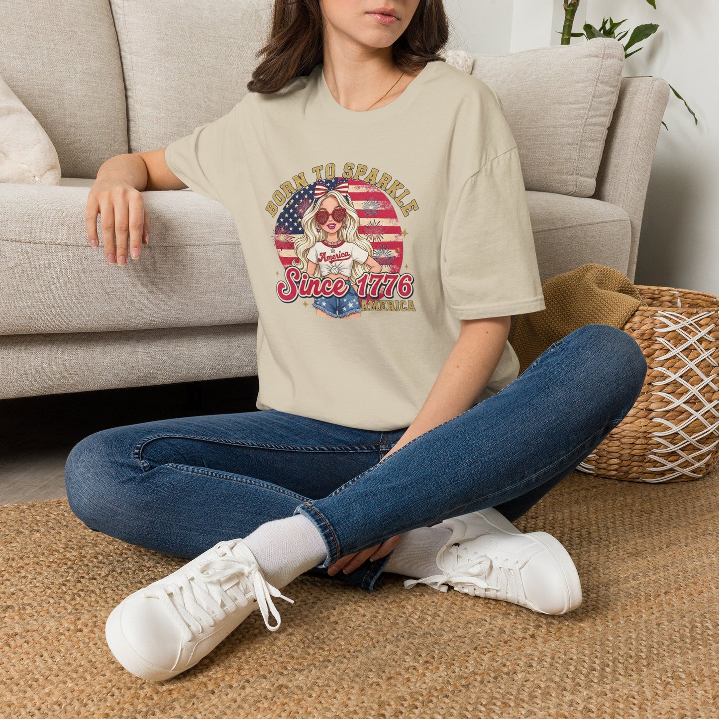 #250 "Born to Sparkle Since 1776" Patriotic T-Shirt