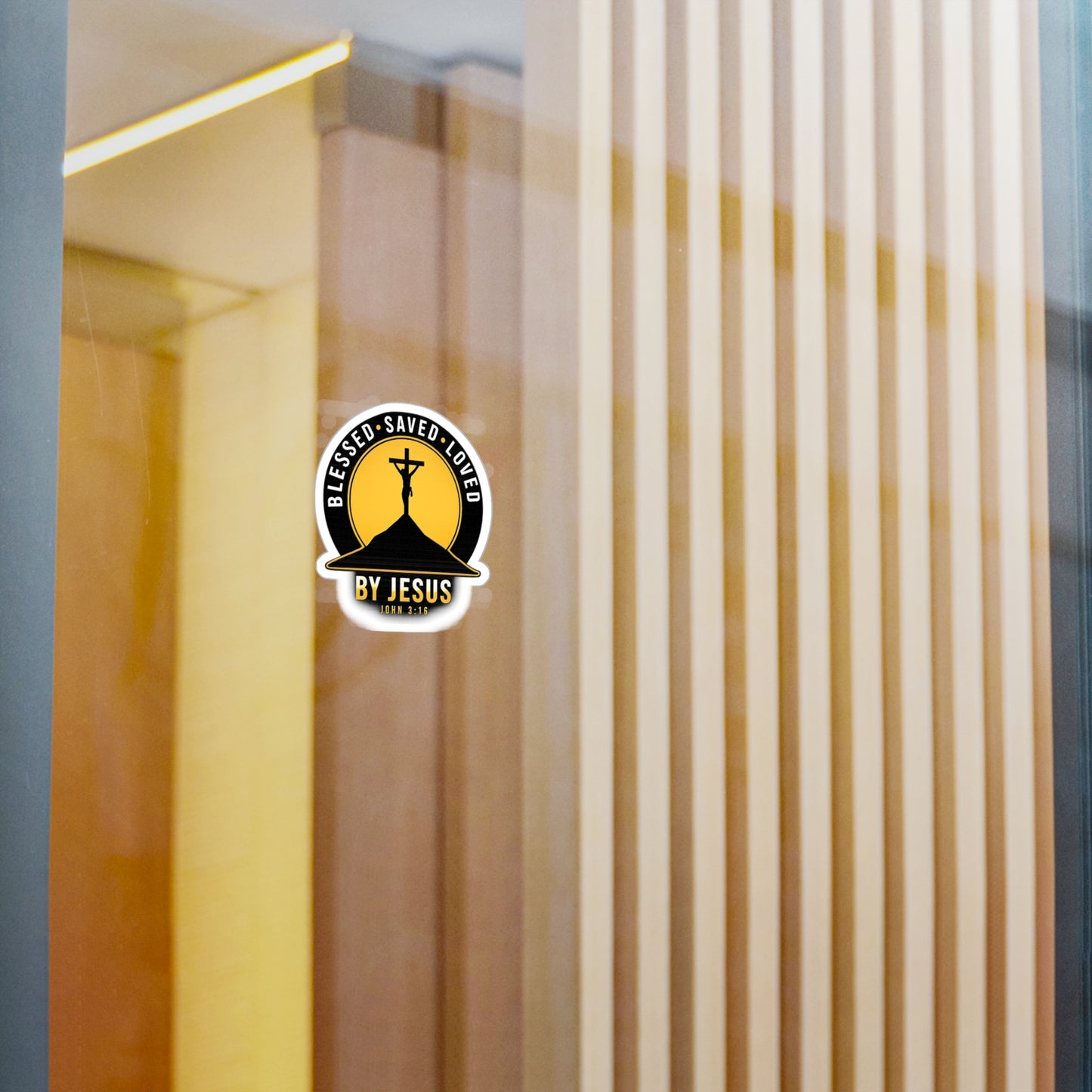 Blessed • Saved • Loved by Jesus Kiss-Cut Vinyl Sticker