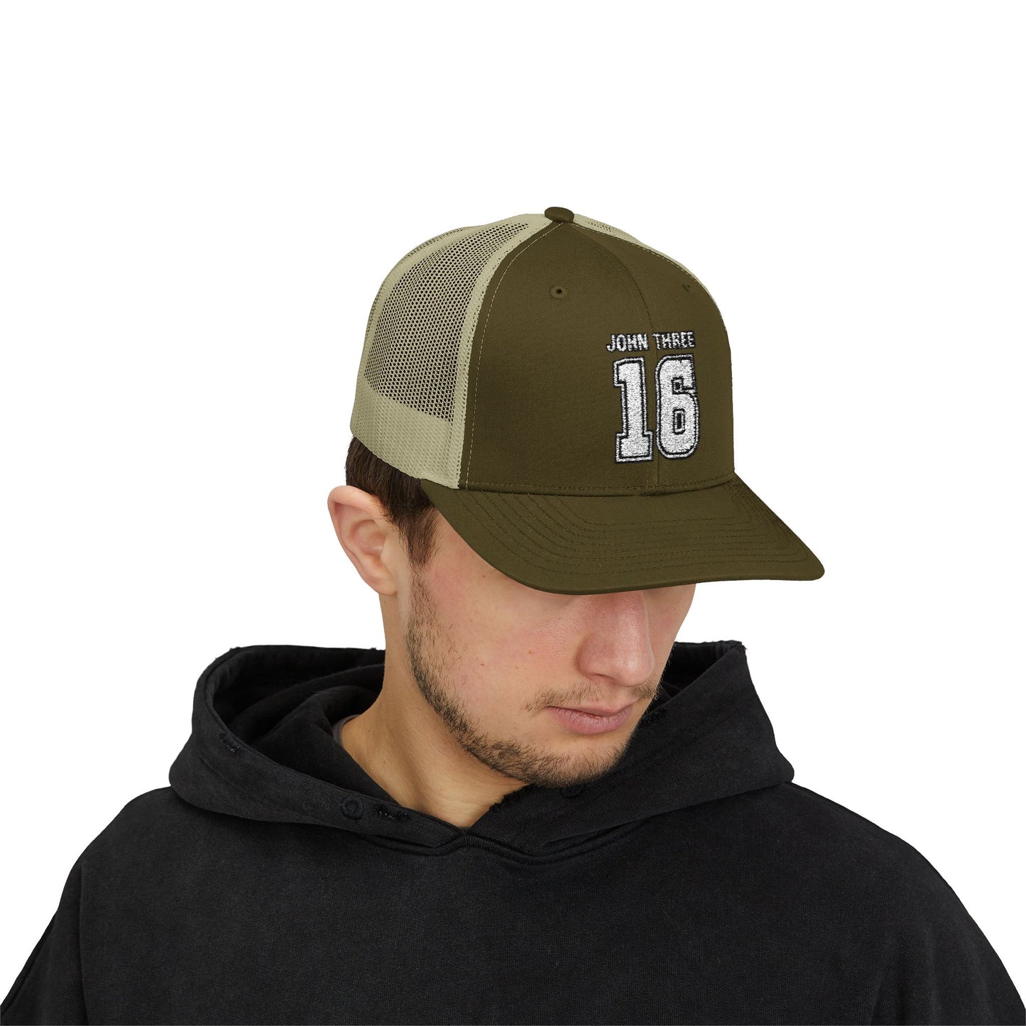 John Three 16 Vintage Varsity Trucker Cap