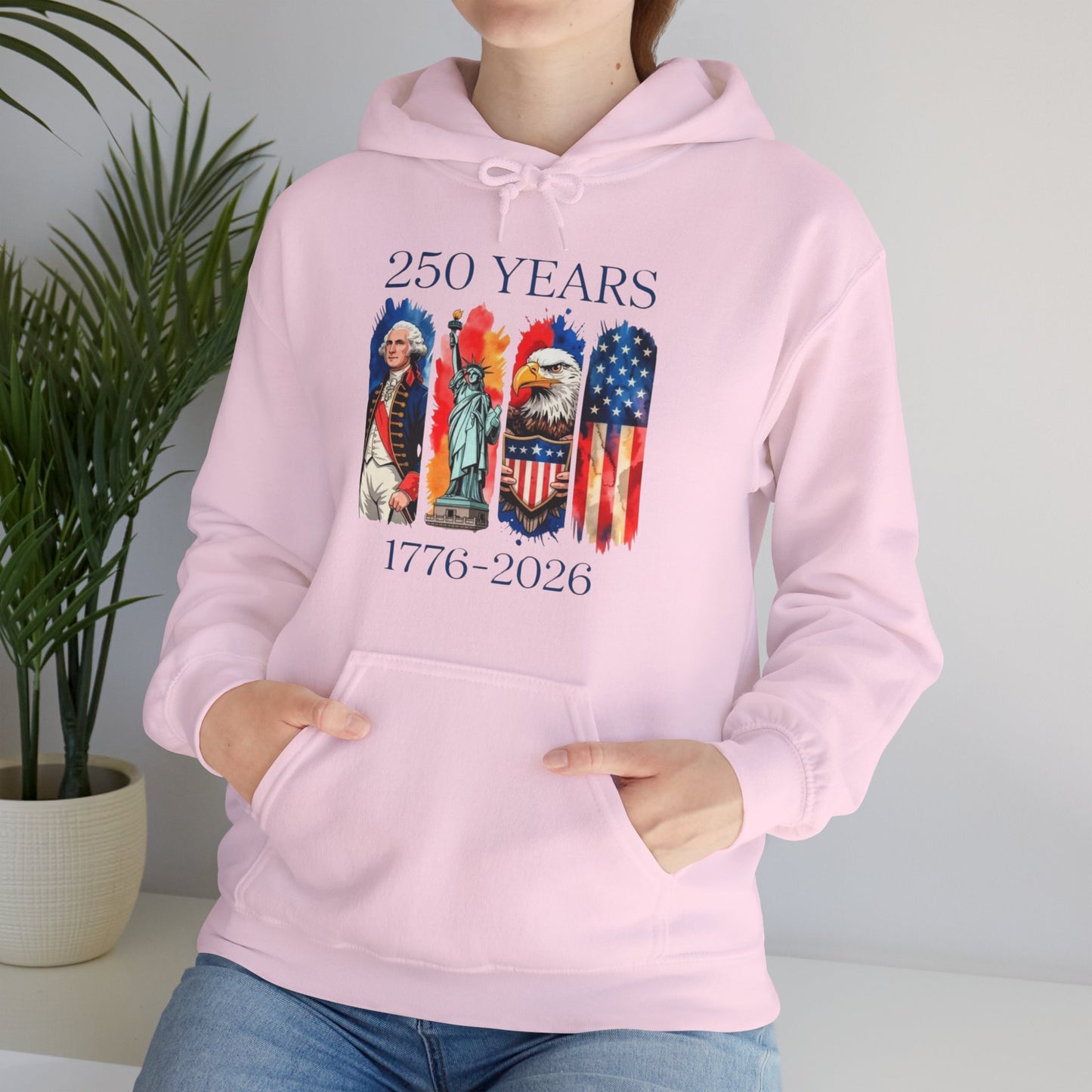 #250 250 Years American History Celebration 1776–2026 Patriotic Hoodie