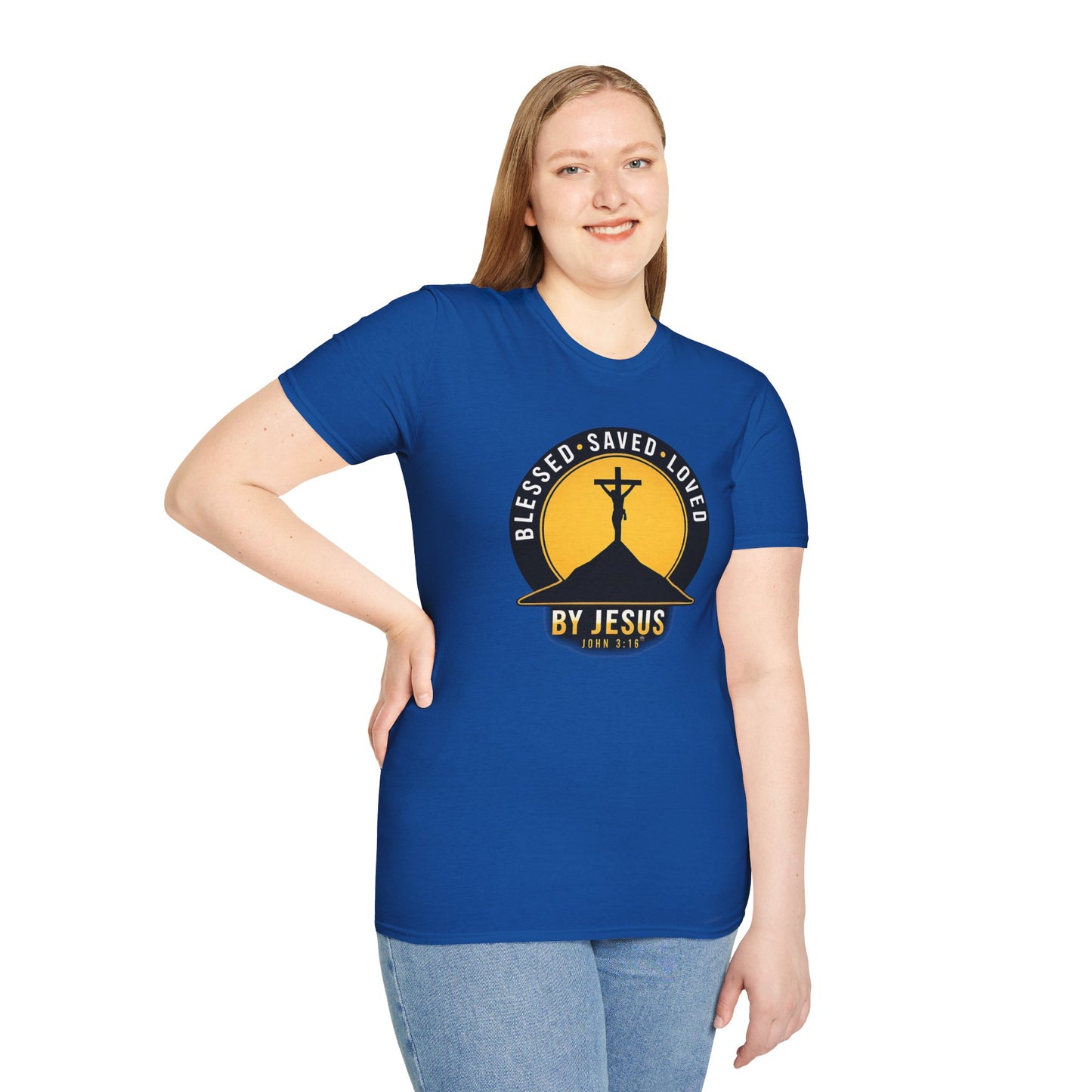 Blessed • Saved • Loved by Jesus T-Shirt — Christian Faith Tee