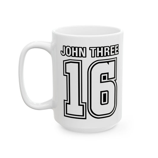 John Three 16 Ceramic Mug — 15oz