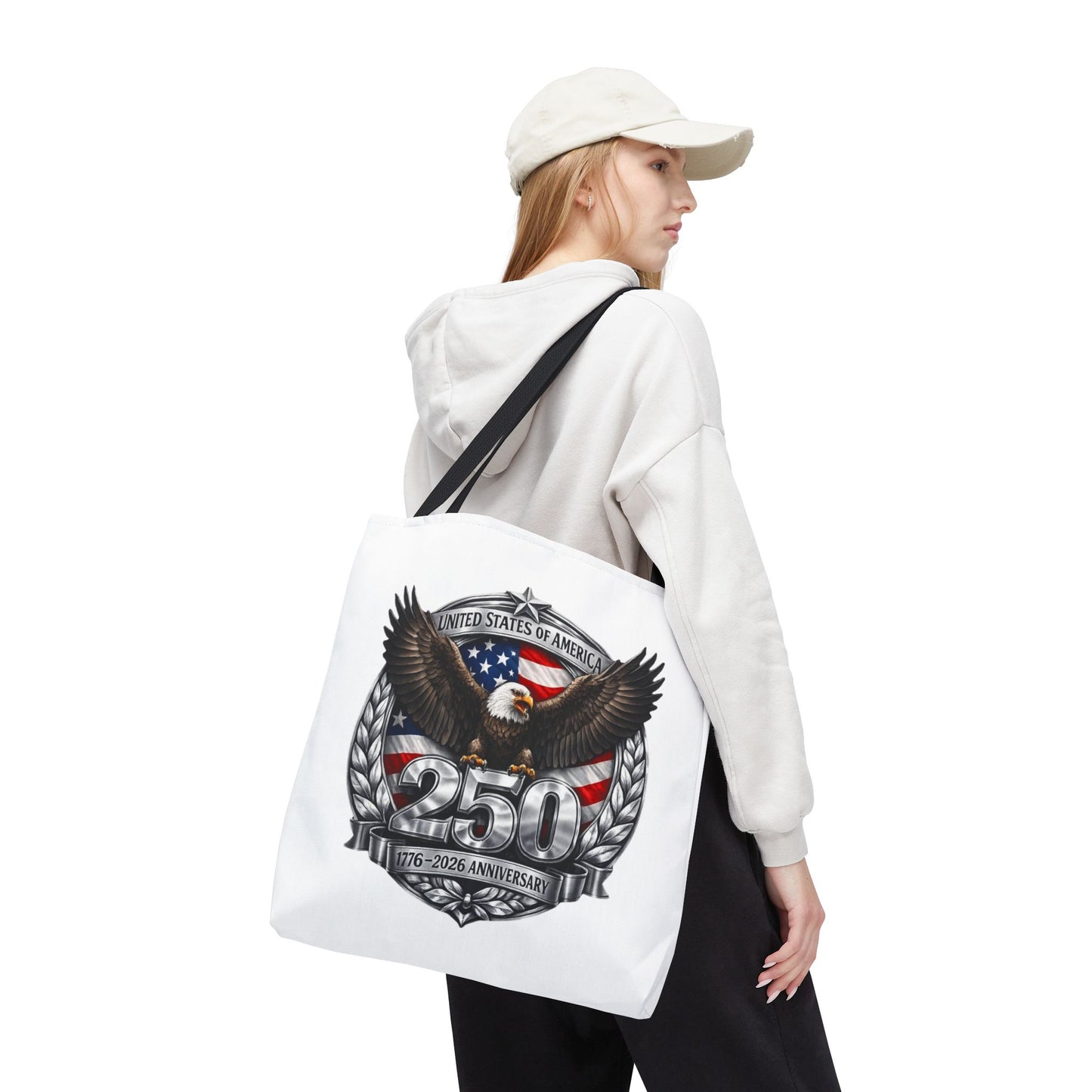 #250 Patriotic Bald Eagle 250 United States Emblem Tote Bag