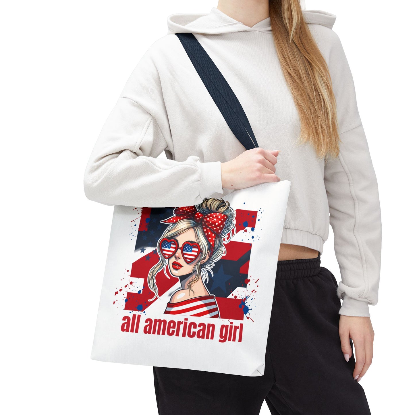 #250 All American Girl Patriotic Tote Bag