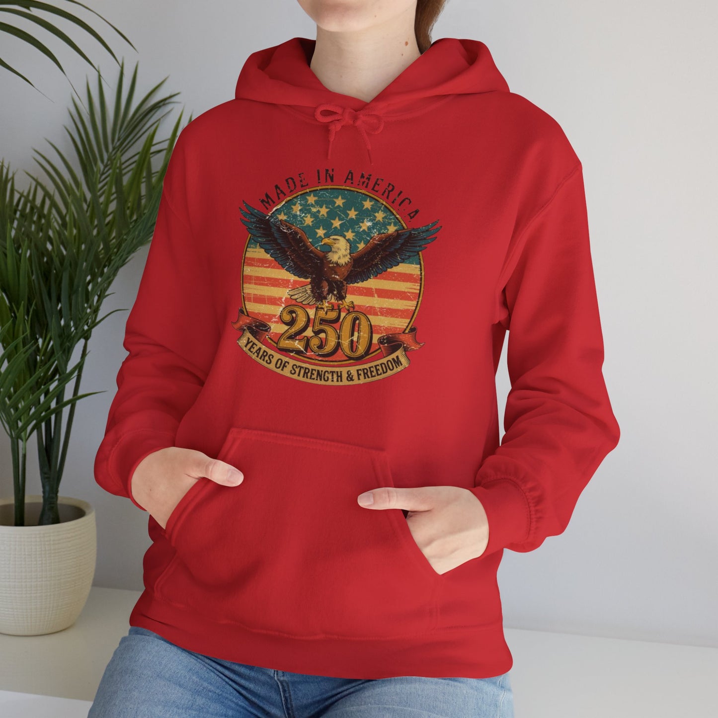 #250 Made in America Eagle 250th Anniversary Patriotic Hoodie