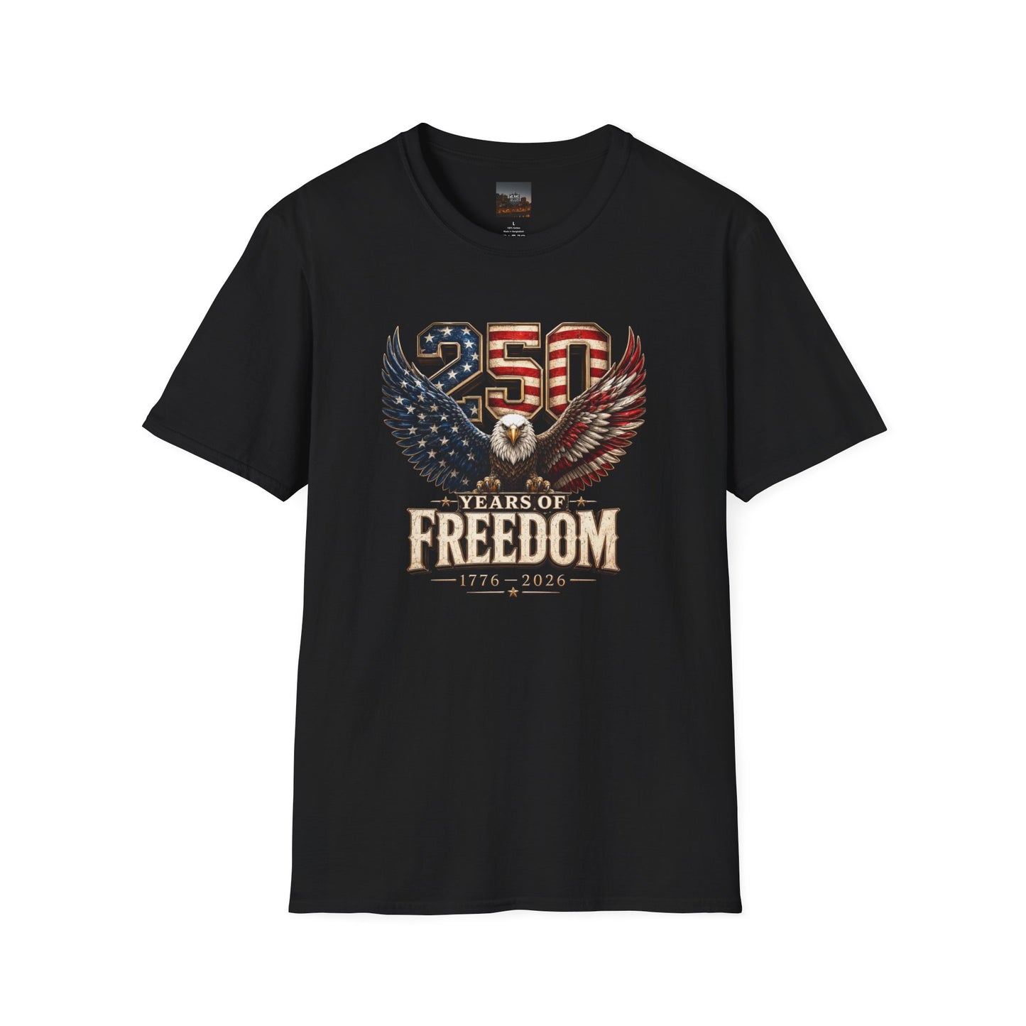 #250 250 Years of Freedom Eagle Patriotic American Flag Anniversary (1776–2026) T-Shirt