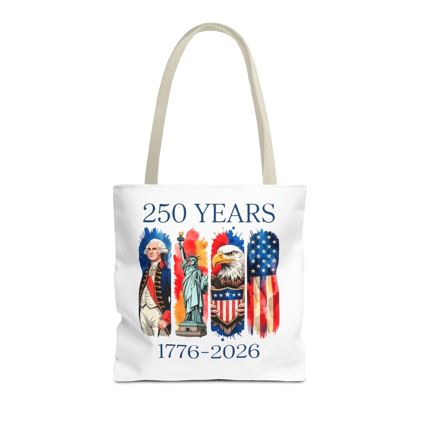 #250 250 Years American History Celebration 1776–2026 Patriotic Tote Bag